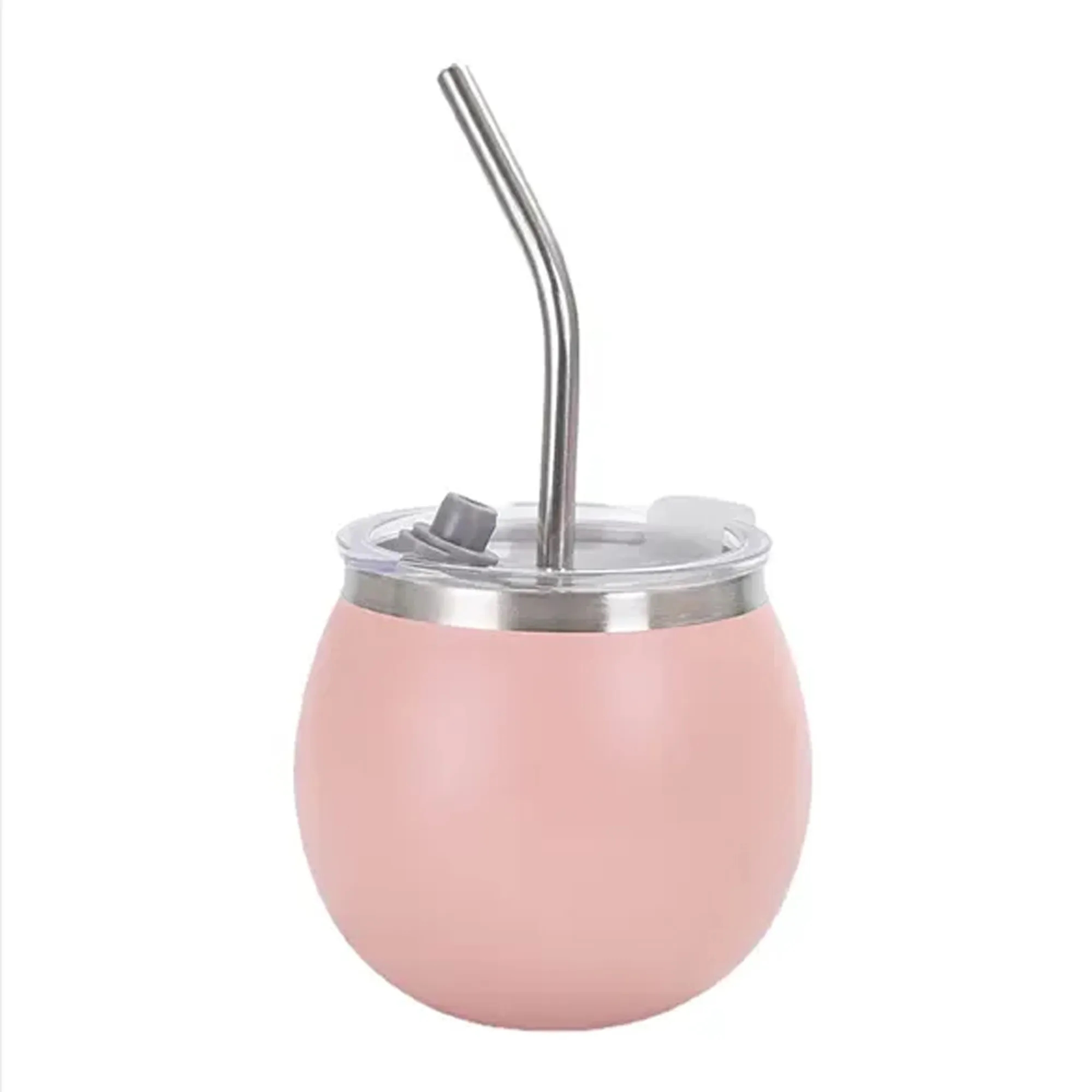 6Oz Eggshell Shaped Mate Cup With Straw 6