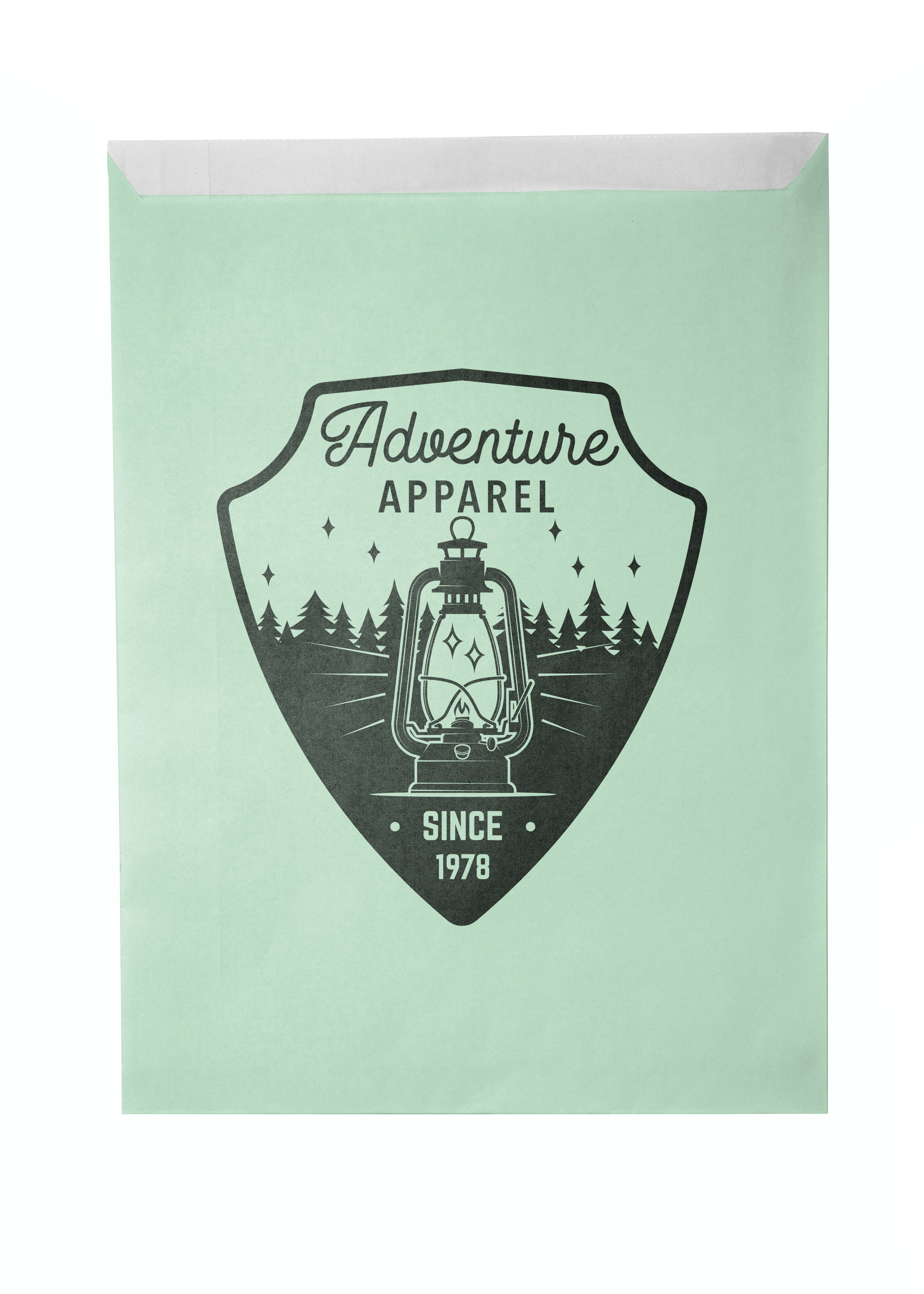 One-color Colored Paper Bag Green (8.5"W x 11"H)