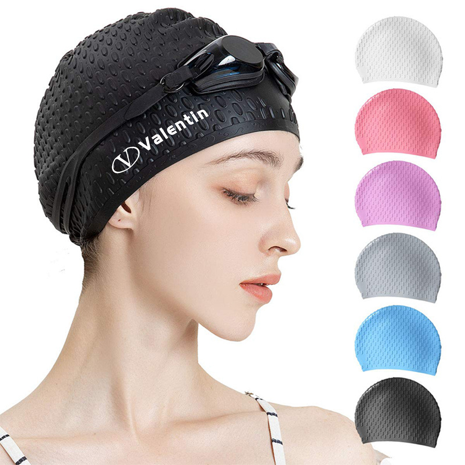 Waterproof Silicone Swim Cap 2