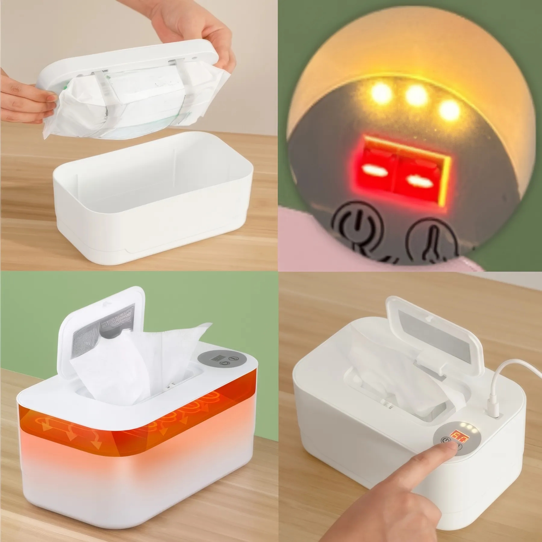 USB Wipes Warmer Smart Nightlight 5