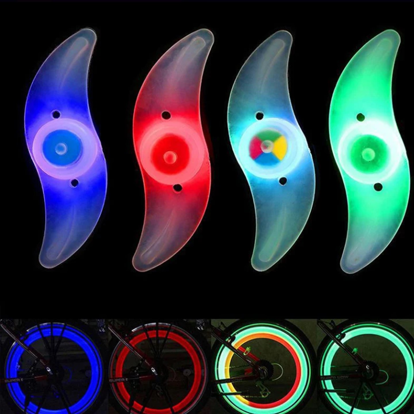 3 Lighting Modes Bicycle Wheel Light 8