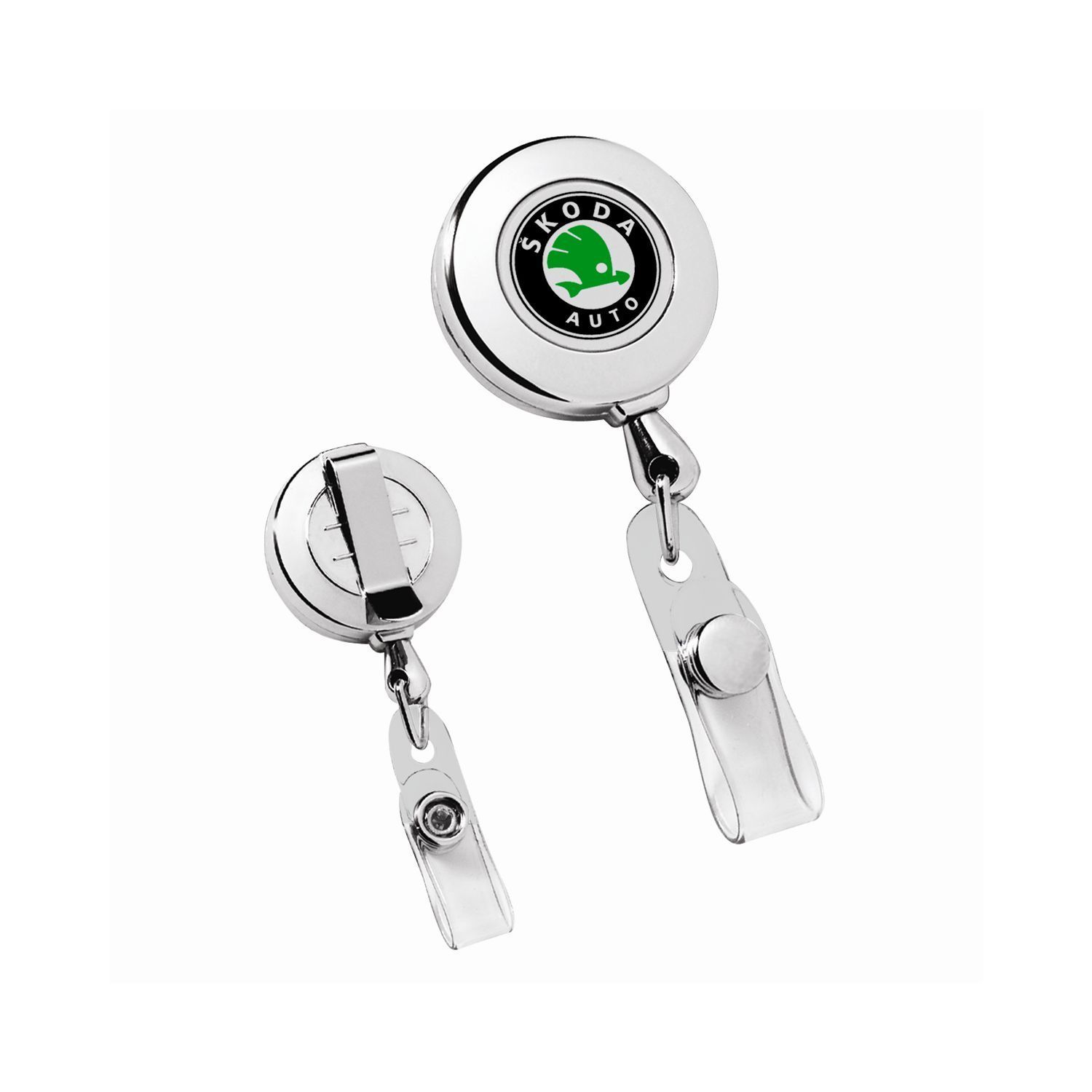 Circle Chrome Retractable Badge Holder 2