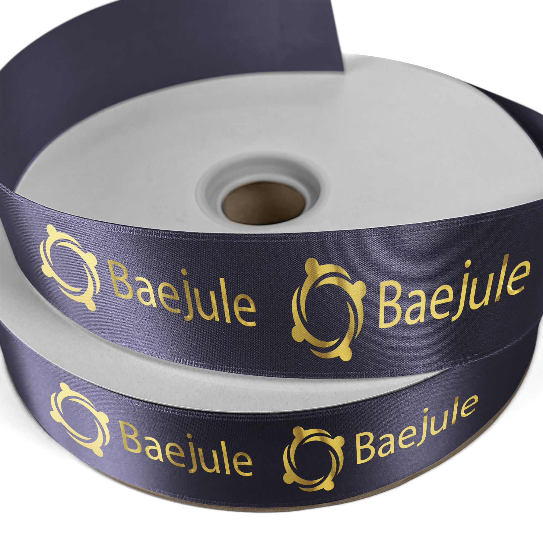 1 1/2" Badge Satin Ribbon - 100yd Roll - Foil Print 22