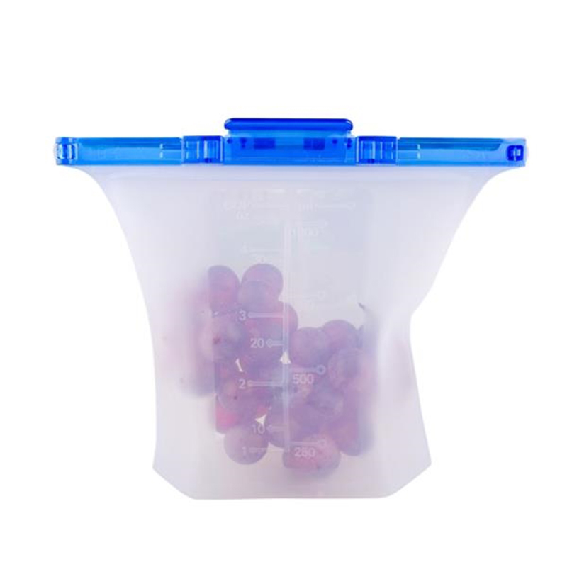 Silicone Food Storage Bag, custom lunch bag with logo imprint 5