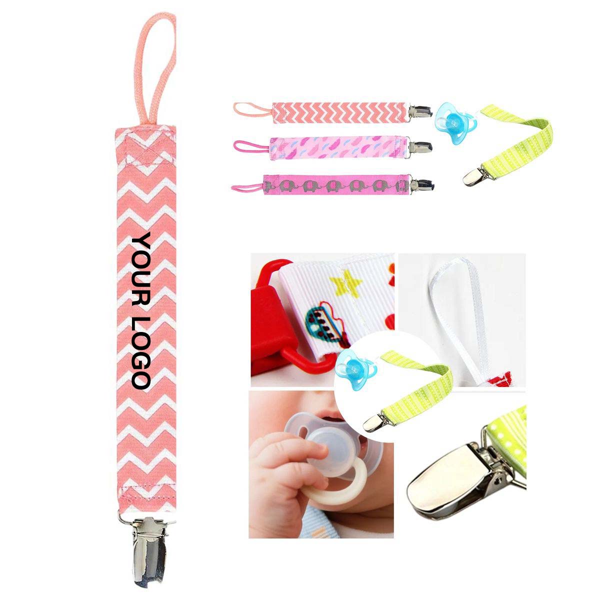 Durable Polyester Pacifier Holder Strap for Babies 7