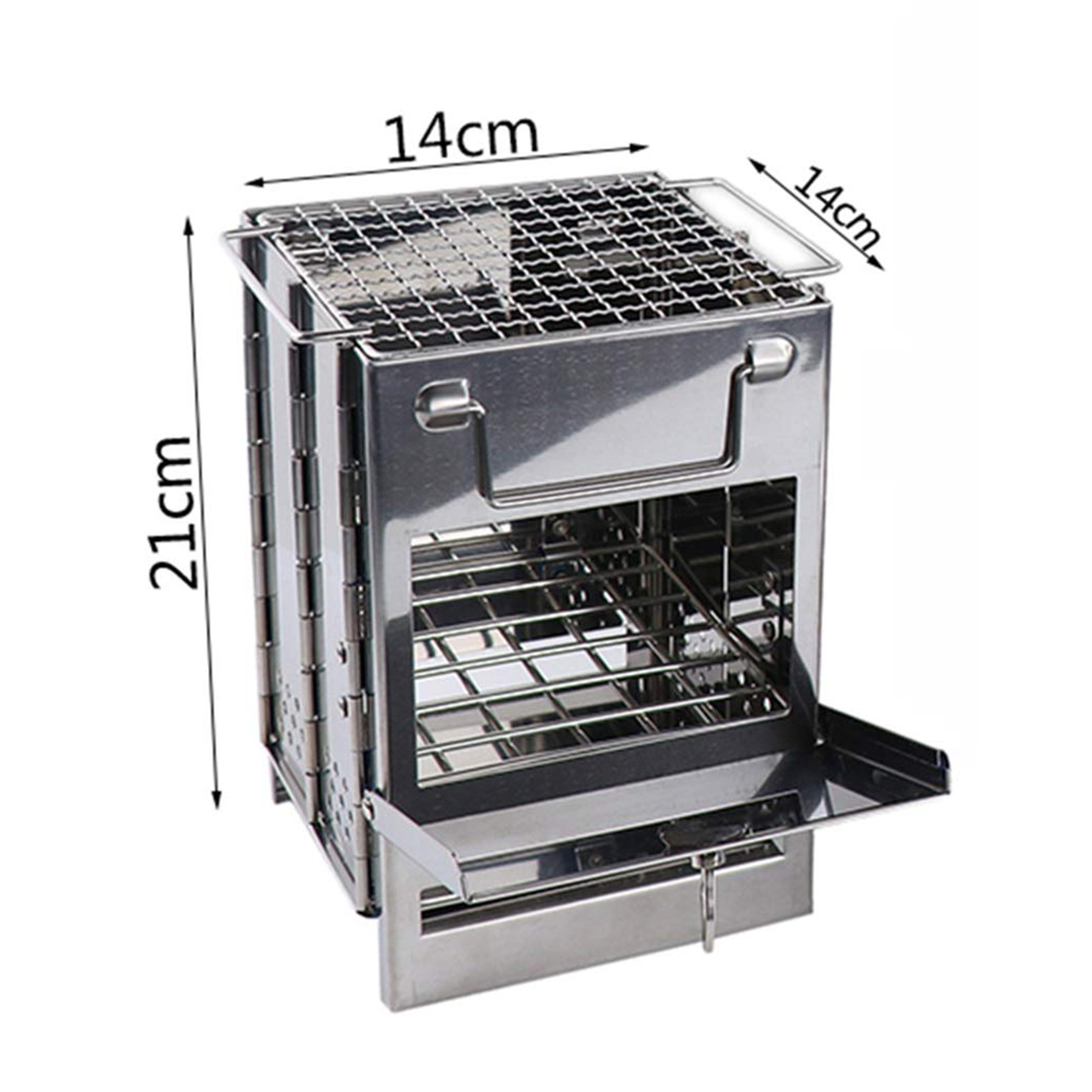 Camping Wood Stove With Grill 2