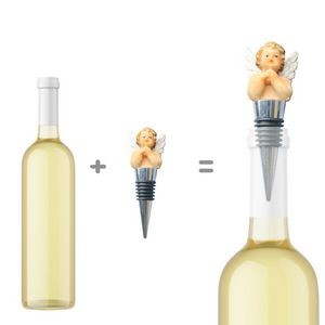 Elegant 4 Piece White Angel Cupid Wine Stopper Set 10