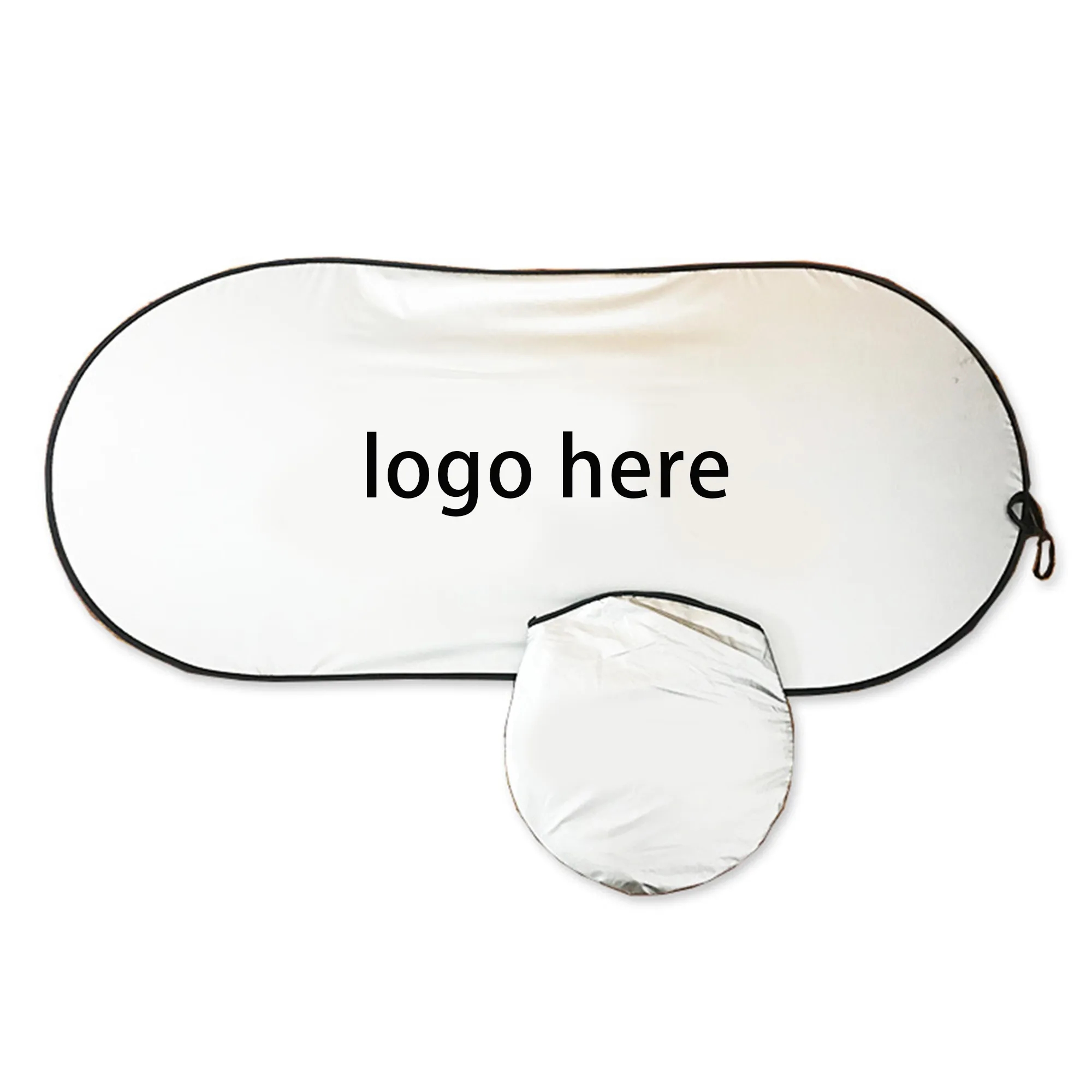 Foldable Single Panel Car Windshield Sun Shade in Pouch 2