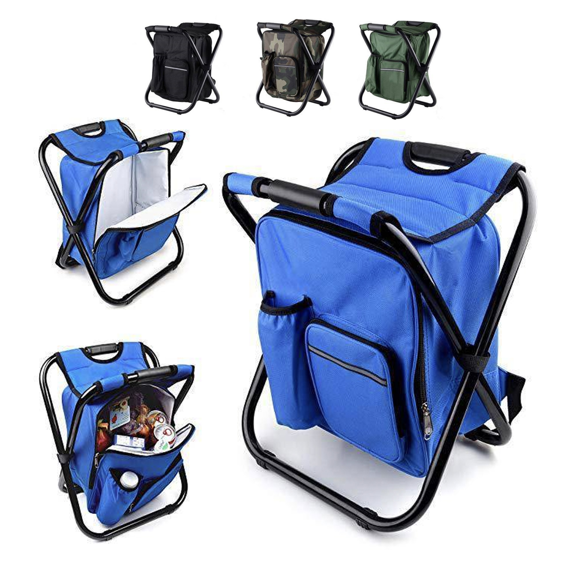 3 In 1 Folding Camping Backpack Chair Fishing Cooler Bag Chair 2