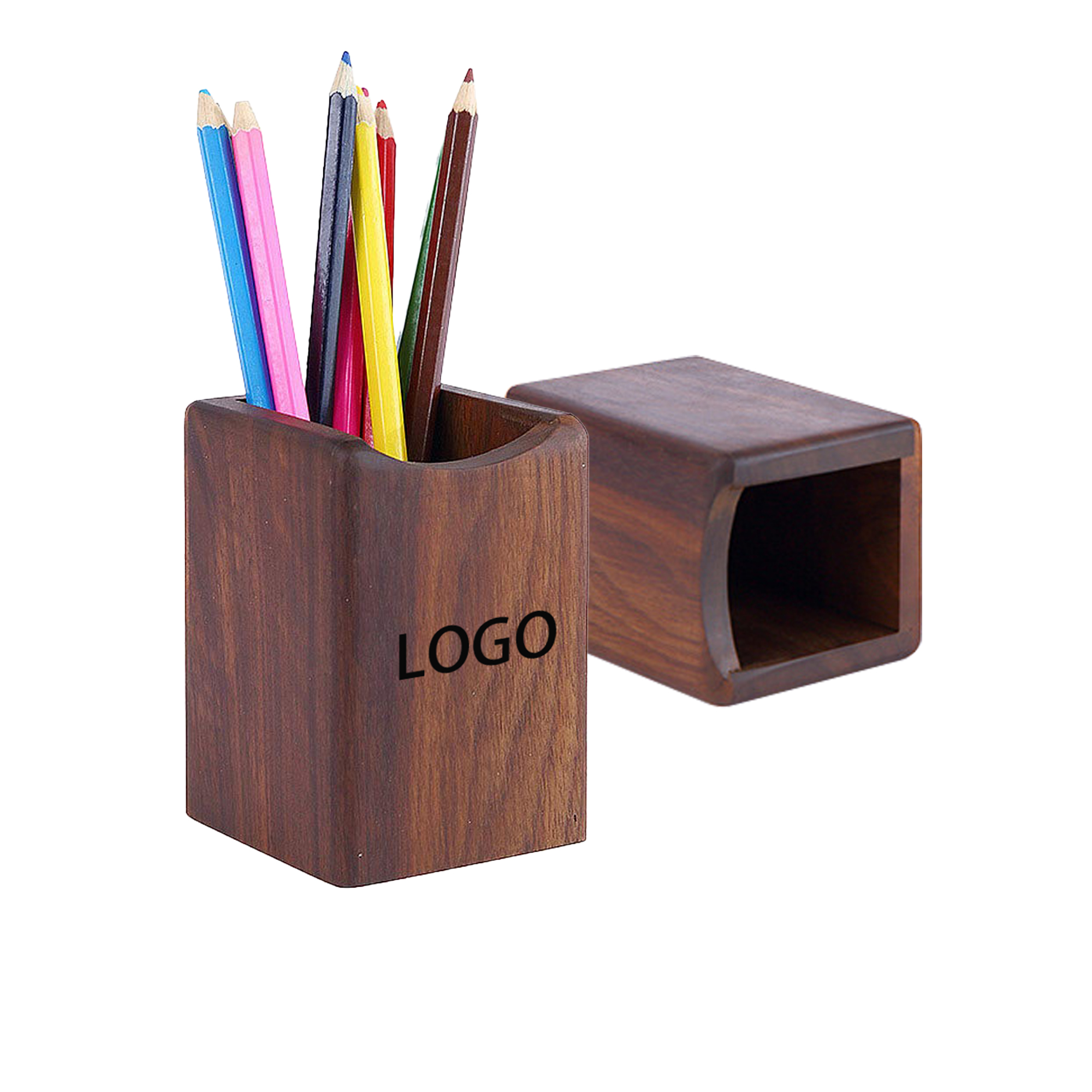 Walnut Pen Holder Cup for Desk 3