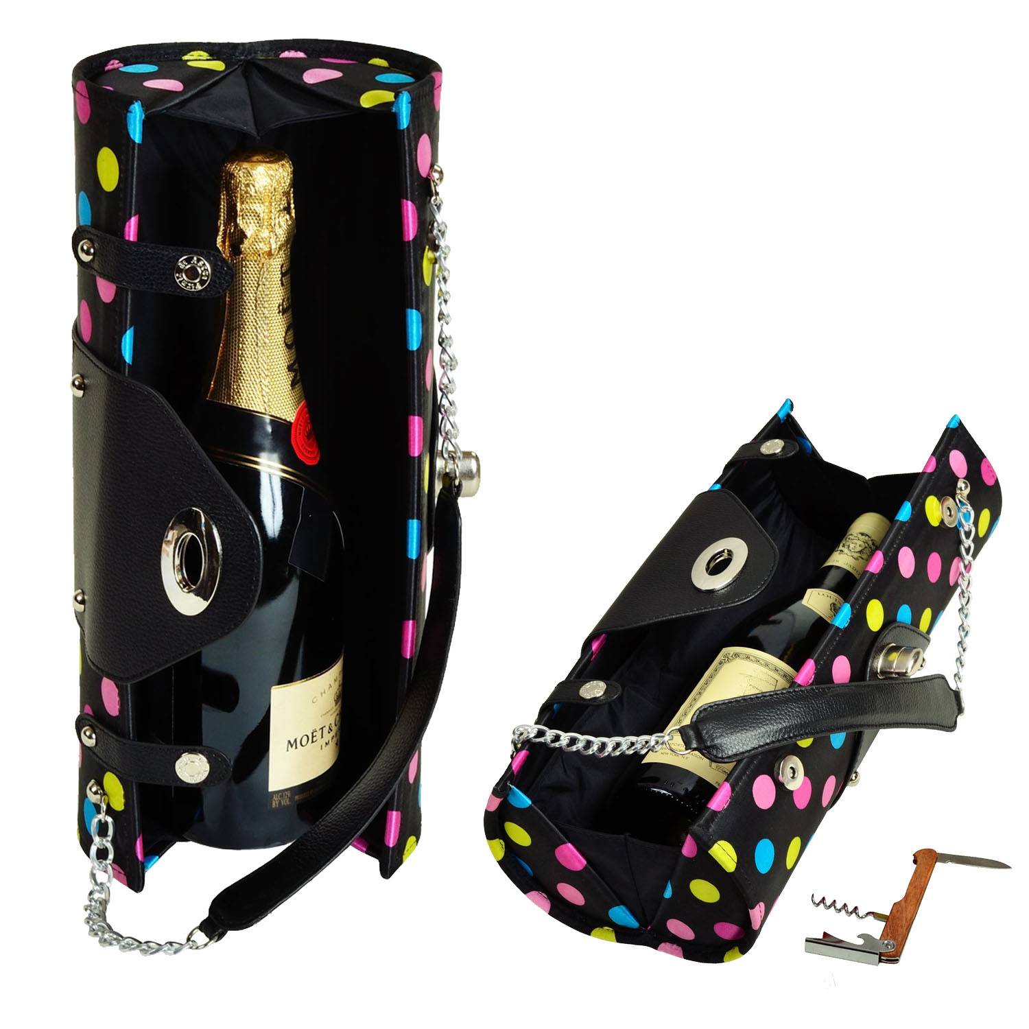 Portable Women's Leather Wine Carrier 6