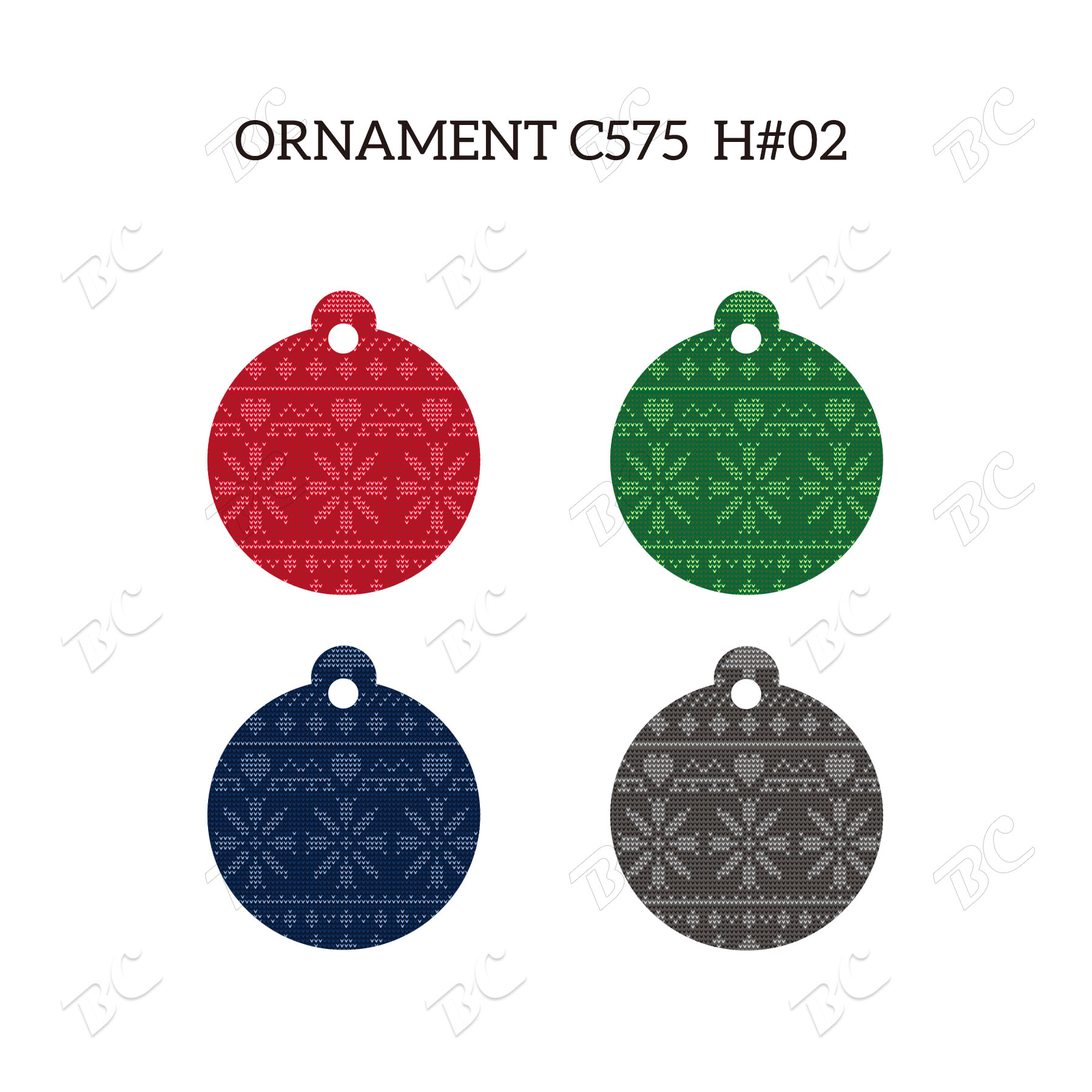 Free Shipping Full Color Christmas Ornament - Round 21