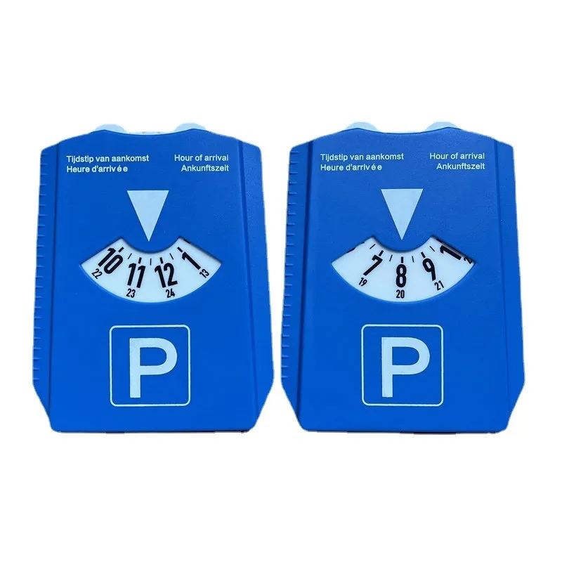 Parking time card with ice scraper 2