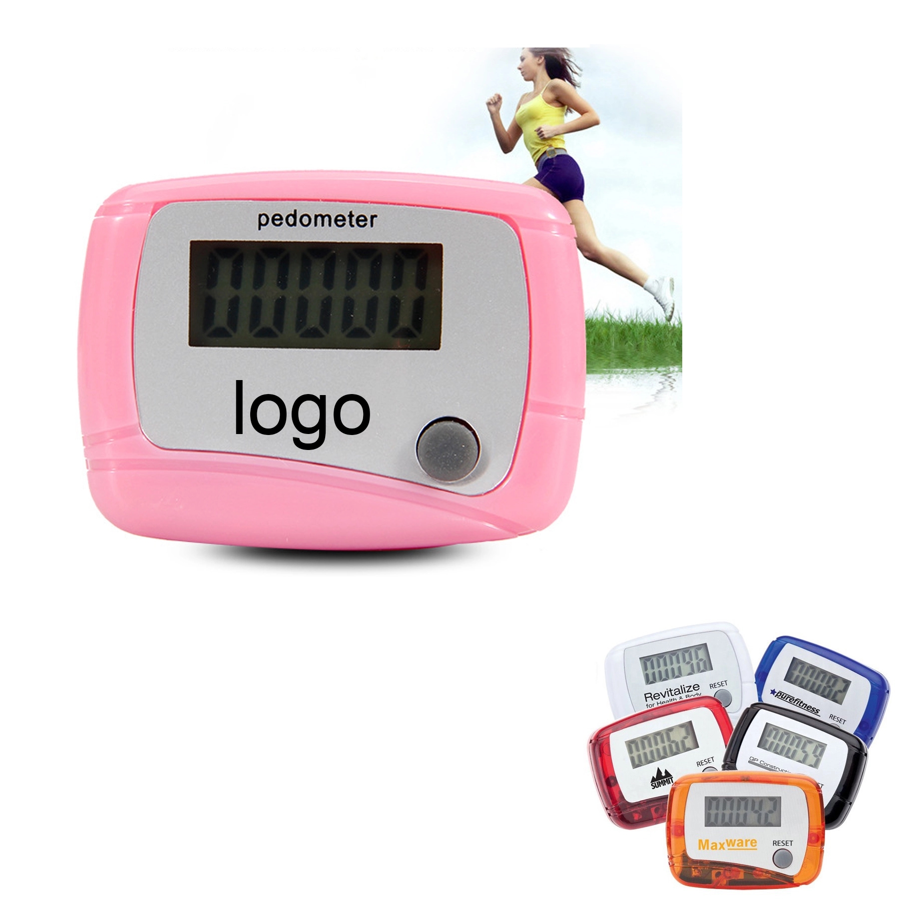 Simple Step Counter Walking Pedometer with Clip 3