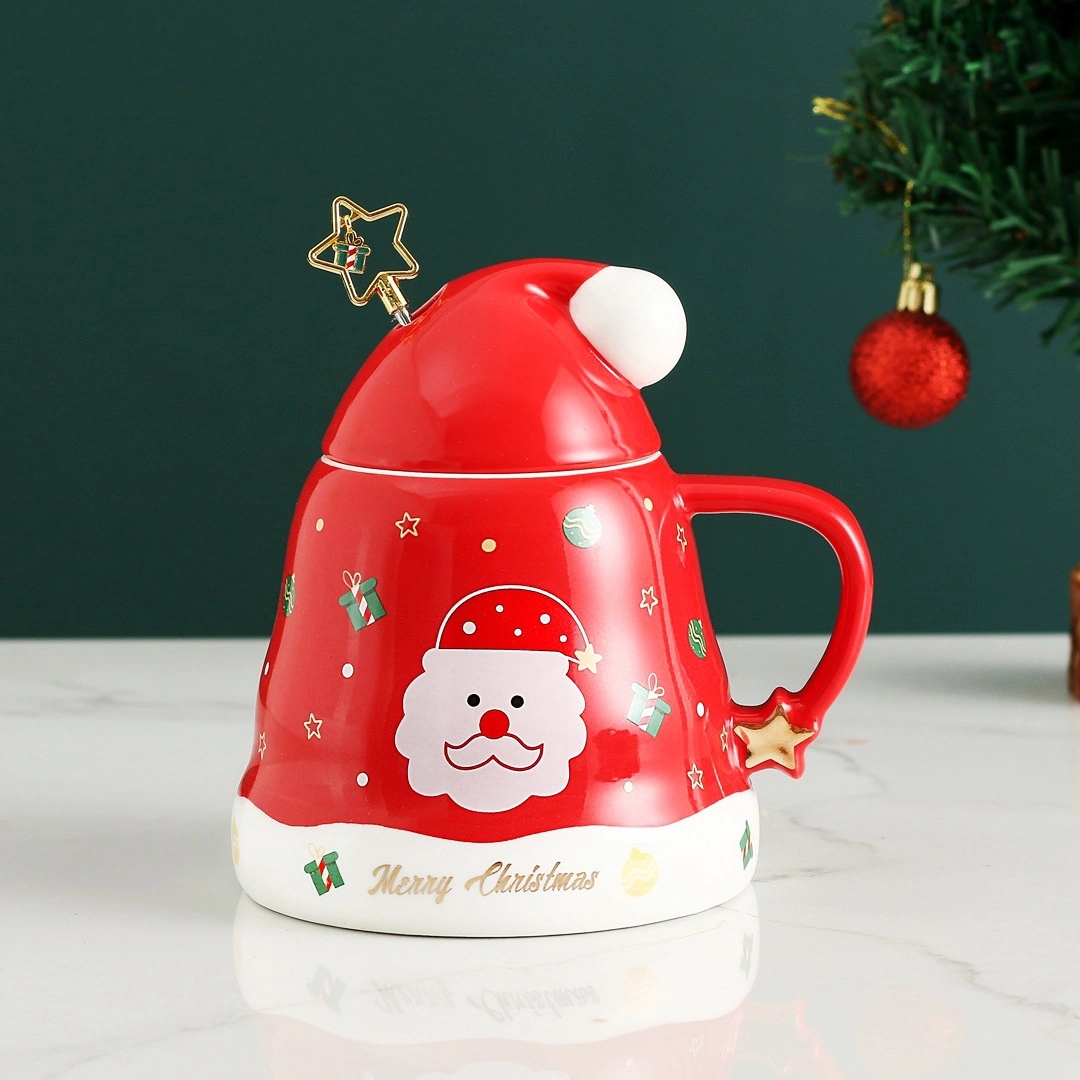 Christmas Hat Shaped Coffee Ceramic Mug 2