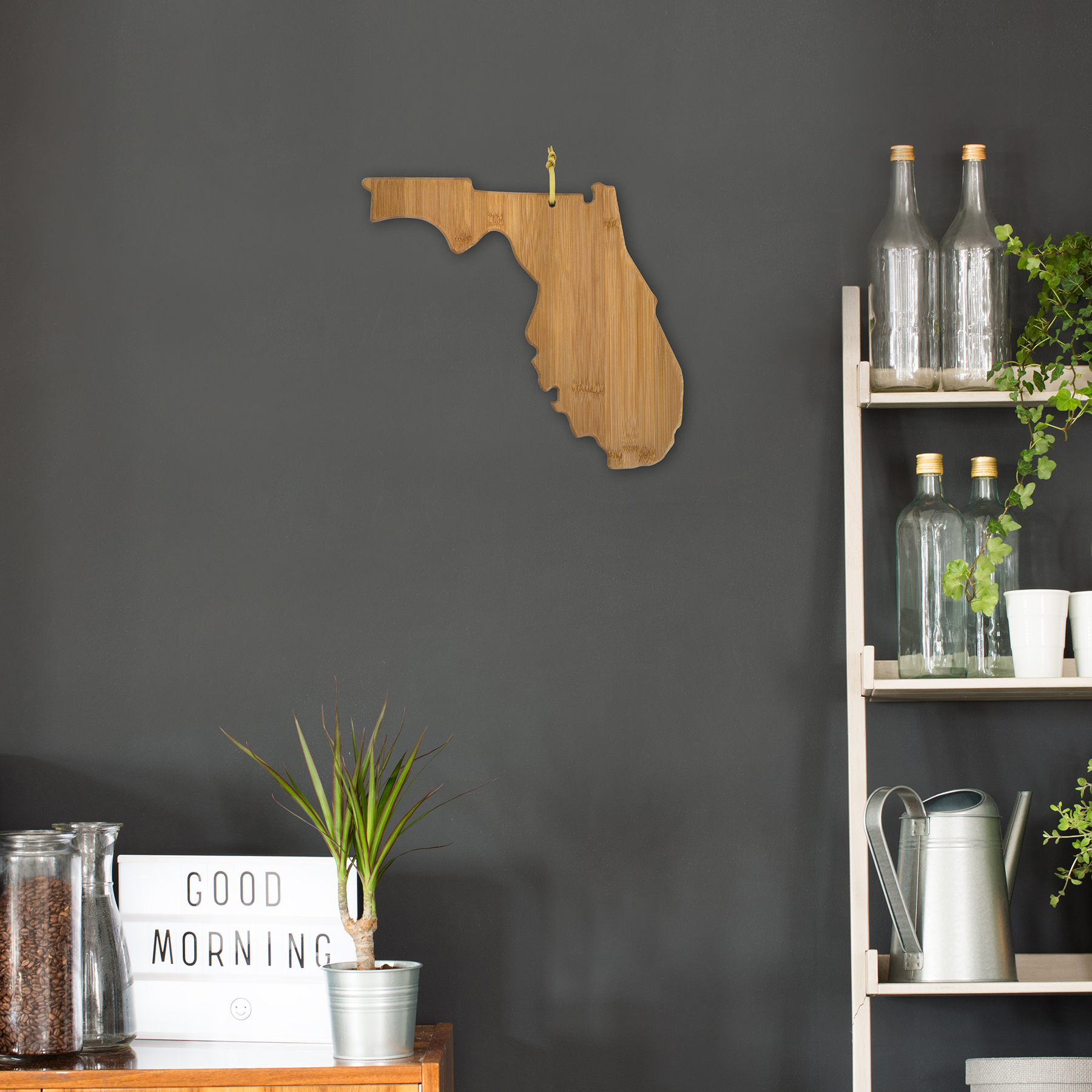 Florida State Shaped Bamboo Serving and Cutting Board 6