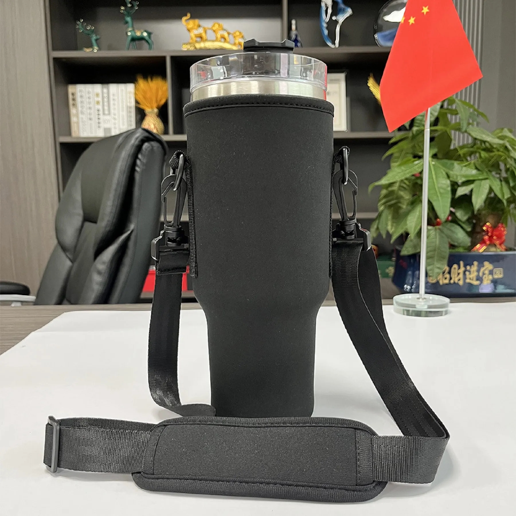 40 Oz. Adjustable Tumbler Sleeve Carrier Bag with Strap 7