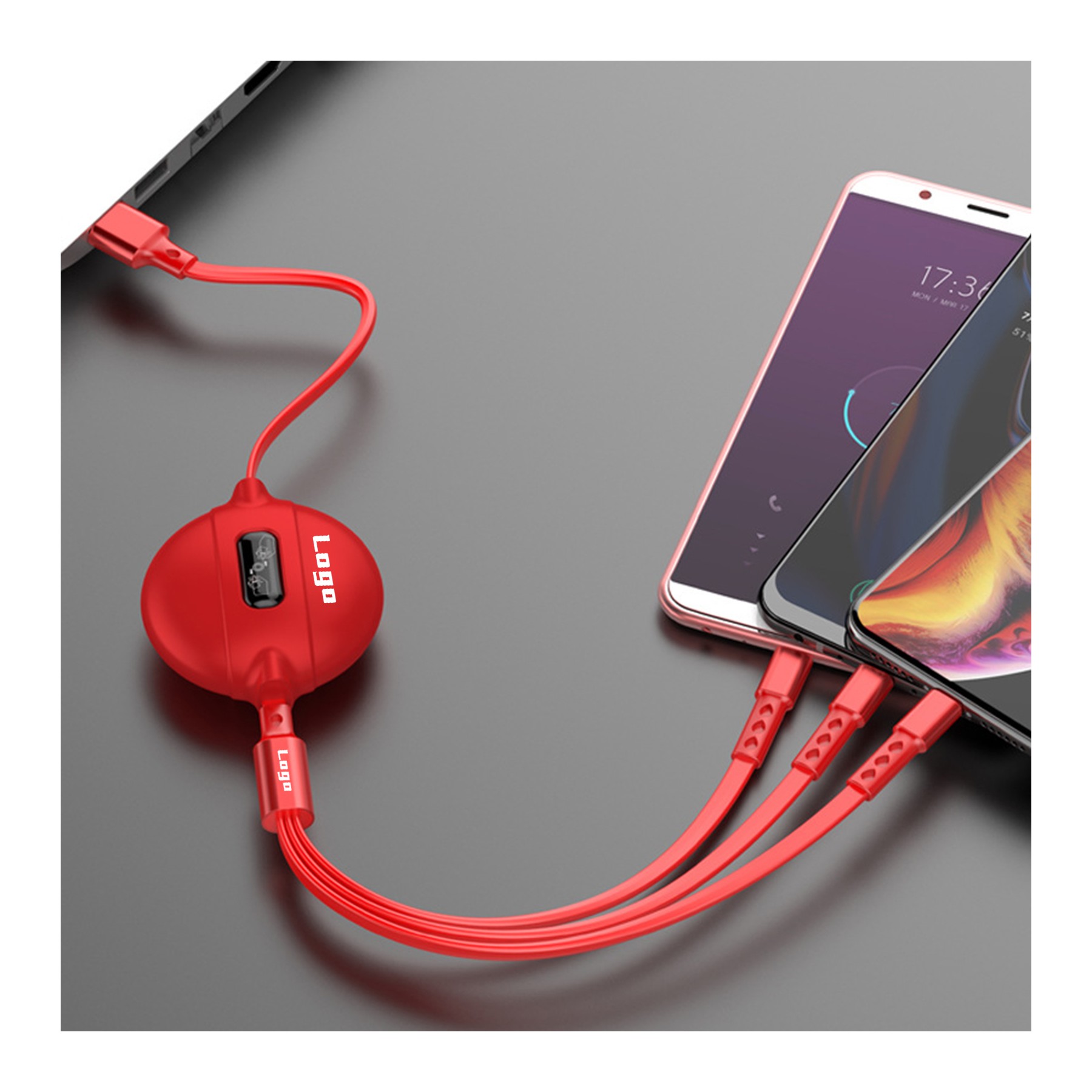 3 in 1 USB Retractable Charging Cable 2