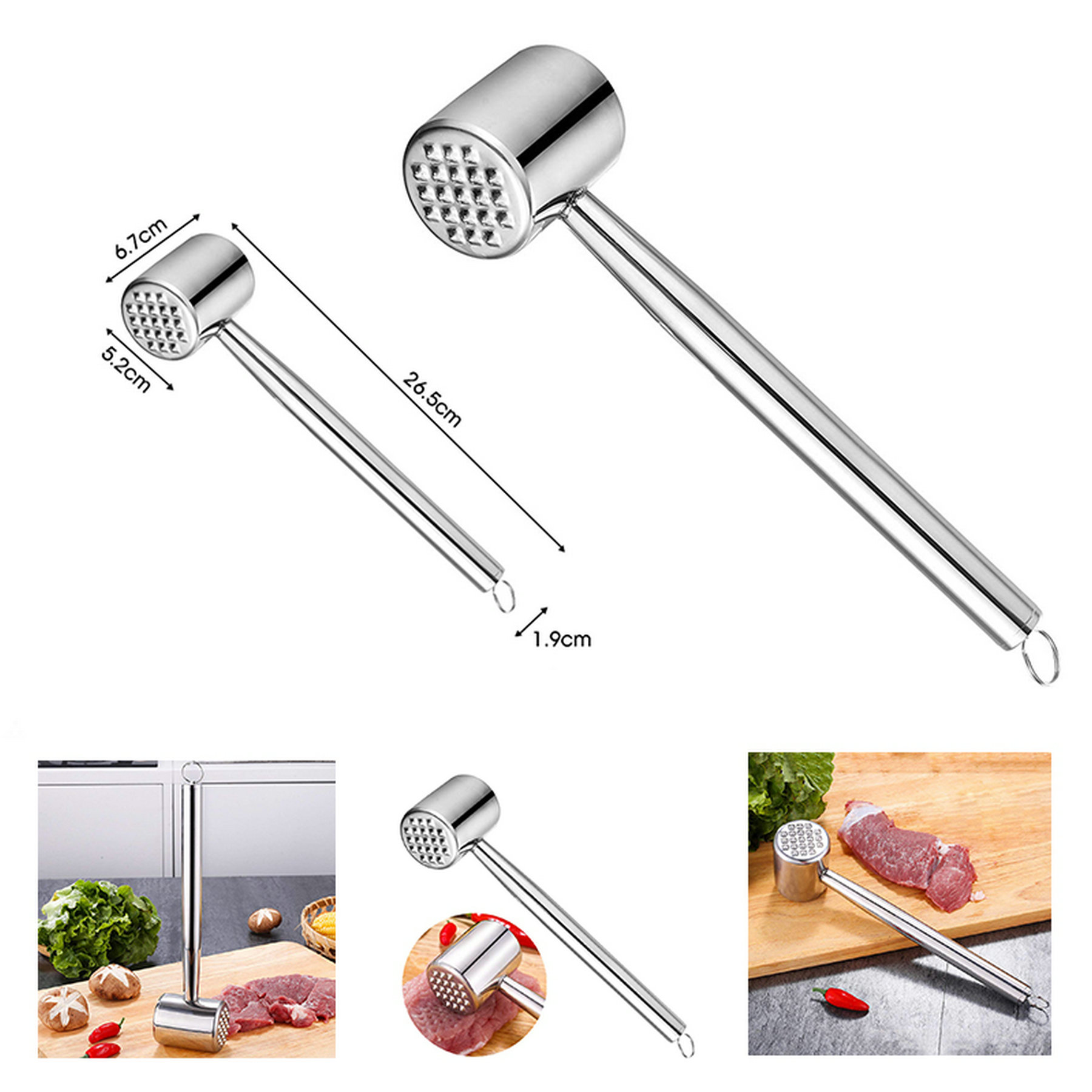 304 Stainless Steel Heavy Duty Meat Hammer 1