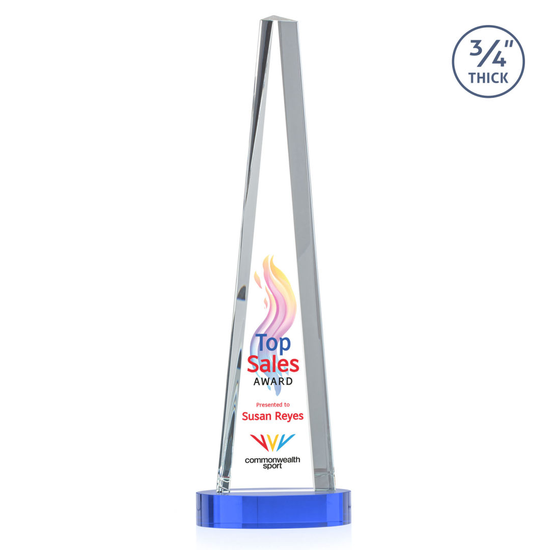 Majestic Tower VividPrint™ Award on Alberton Base - Sky Blue 3