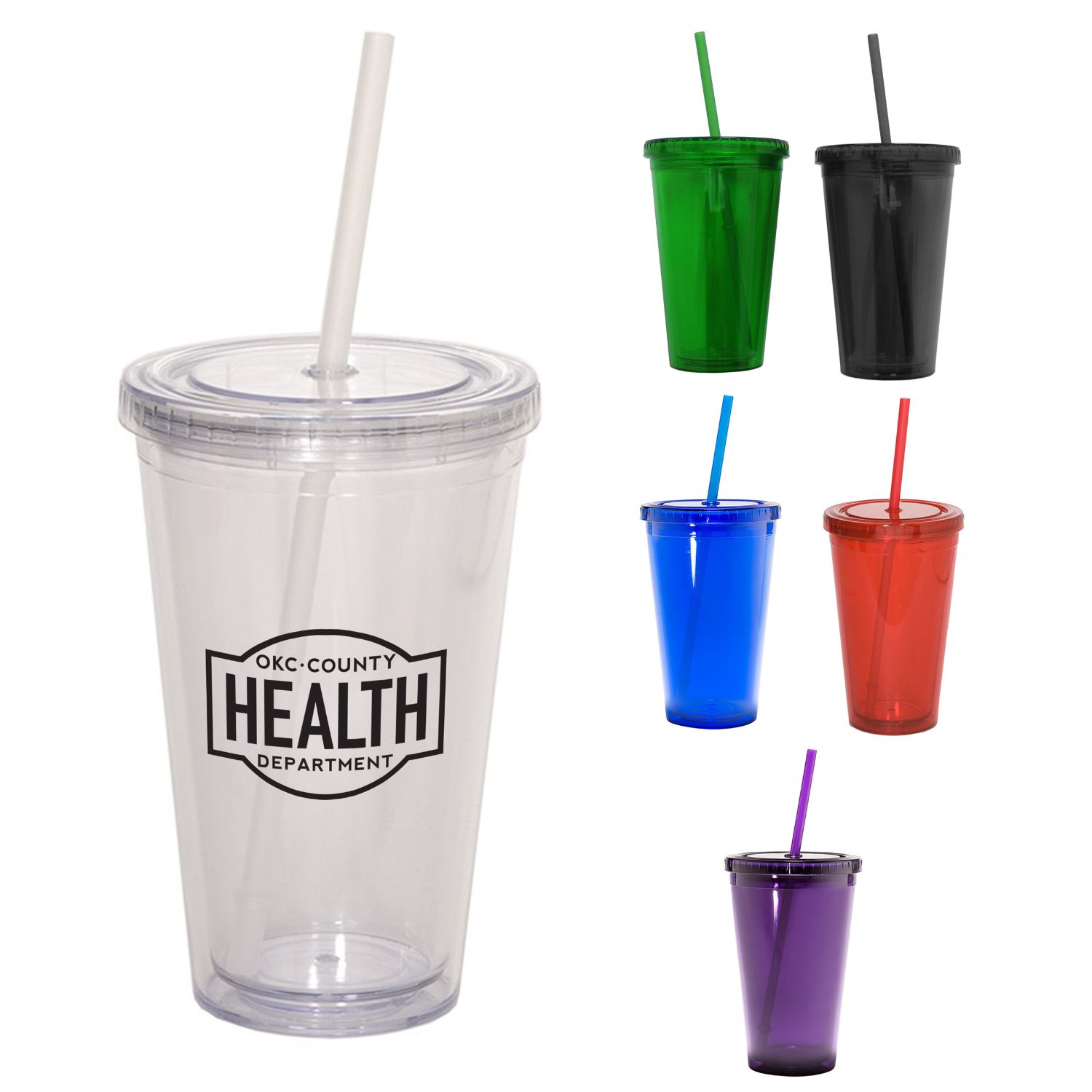 16oz Cup w/Straw 19