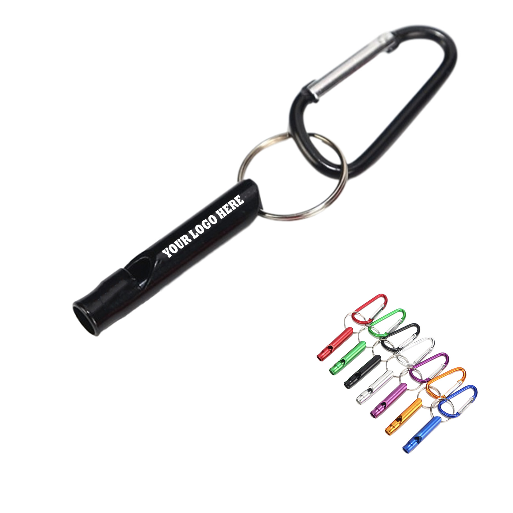 Whistle with Carabiner and Keychain 1
