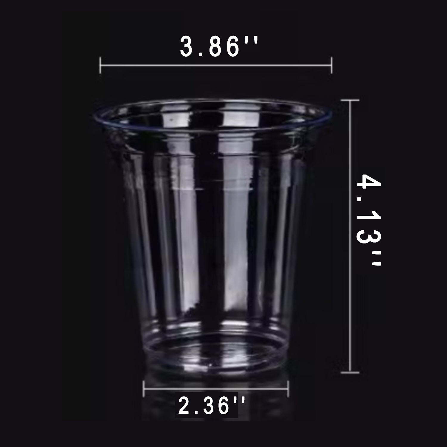 8oz Clear Disposable PET Plastic Cup w/ Straw 6
