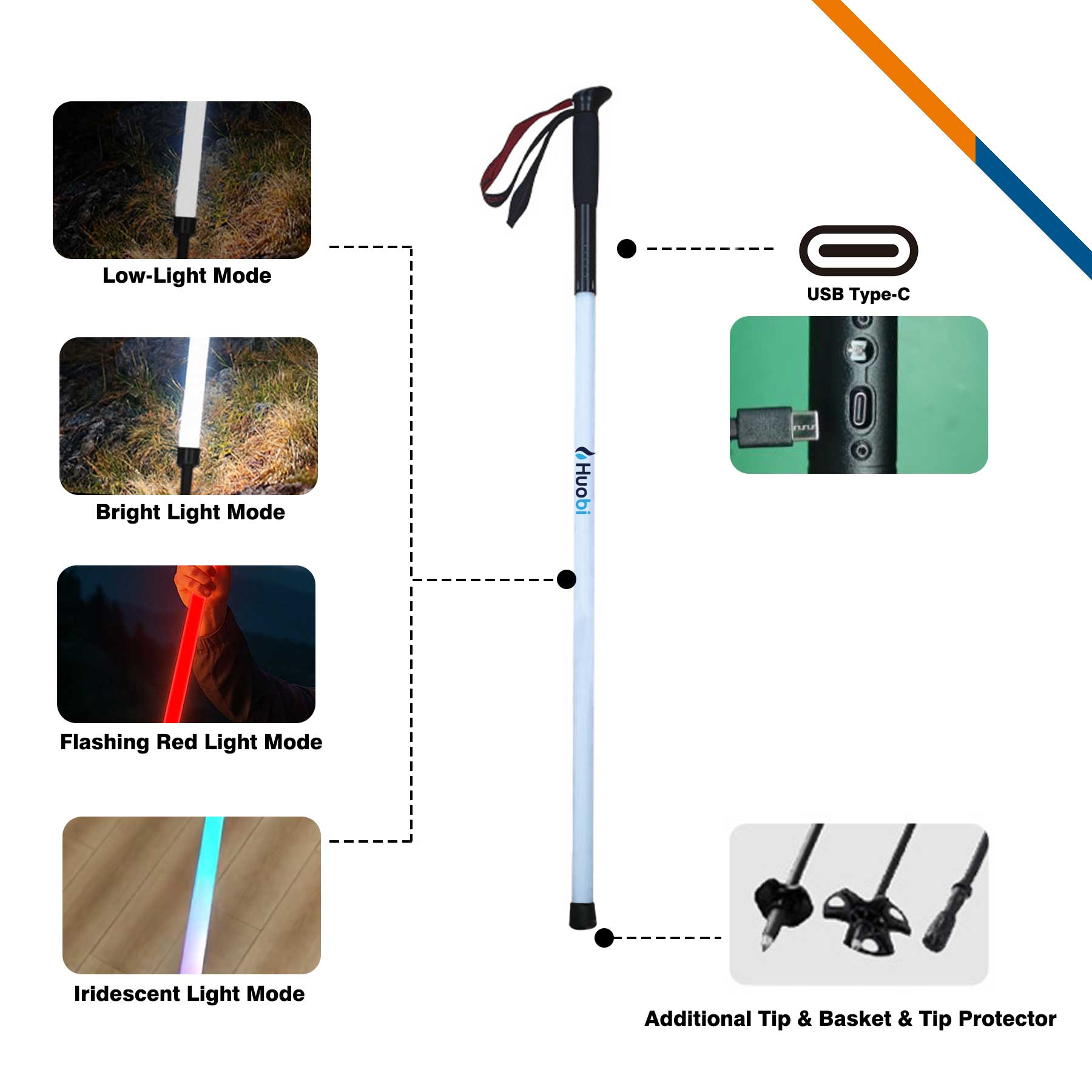 LumeFree LED Light Up Trekking Pole 8