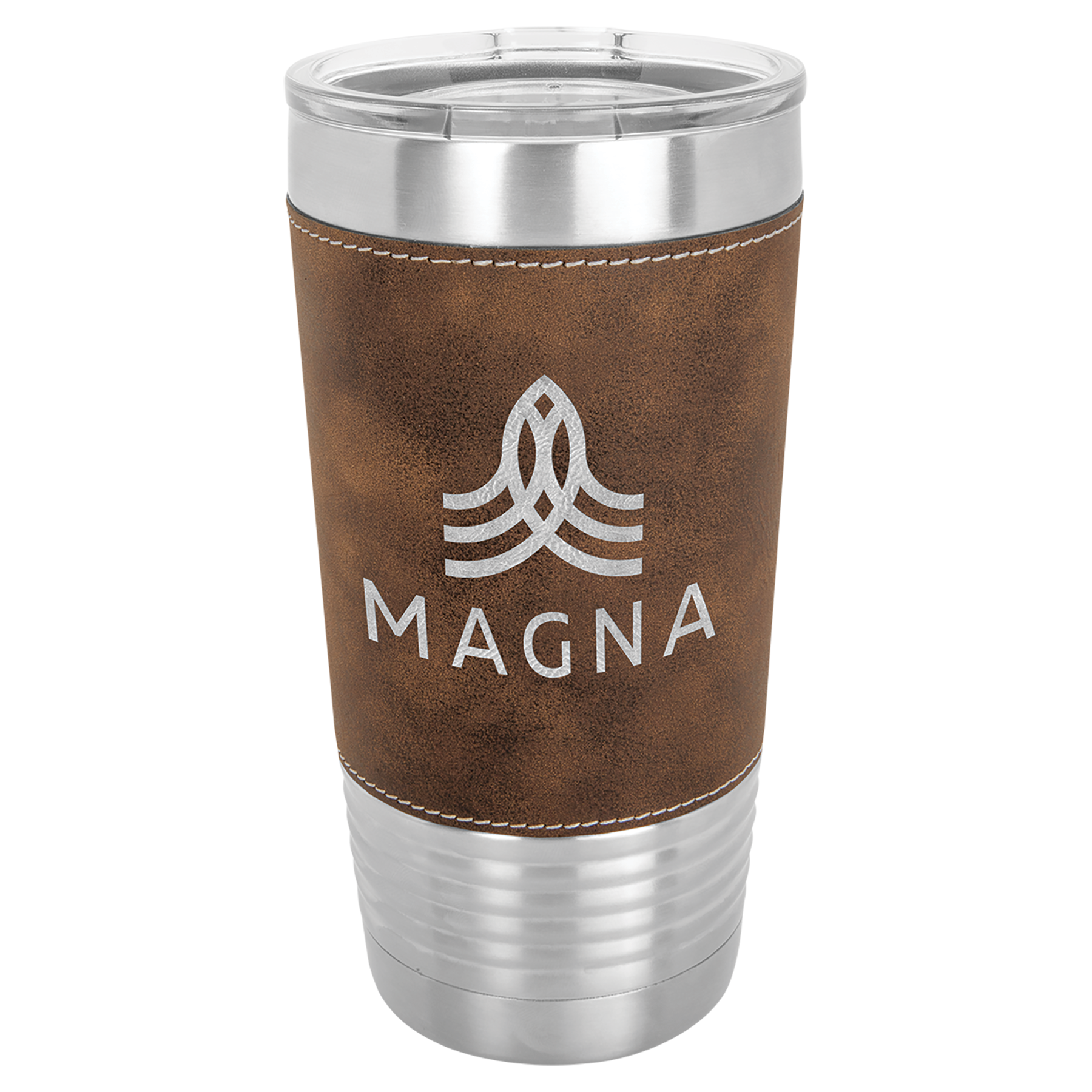20 oz Laserable Leatherette Polar Camel Tumbler w/ Clear Lid 18