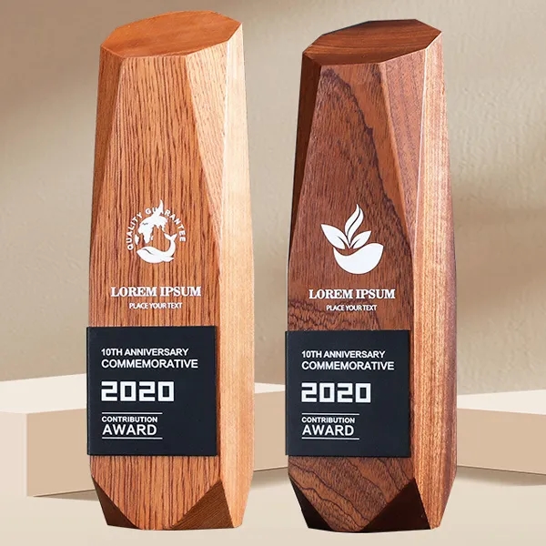 Irregular Shaped Solid Wood Trophy 3