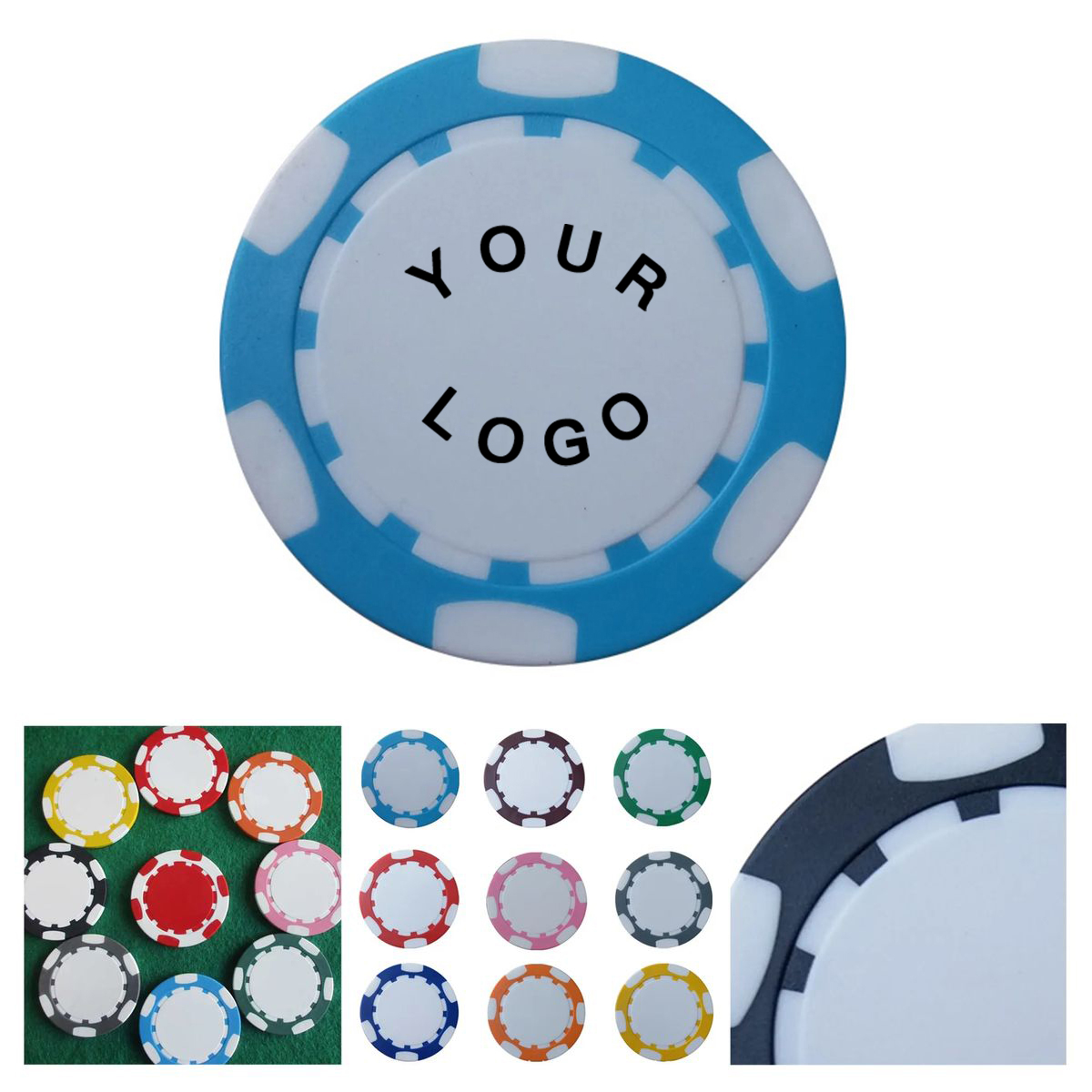 Casino Style Plastic Poker Chips Set 10