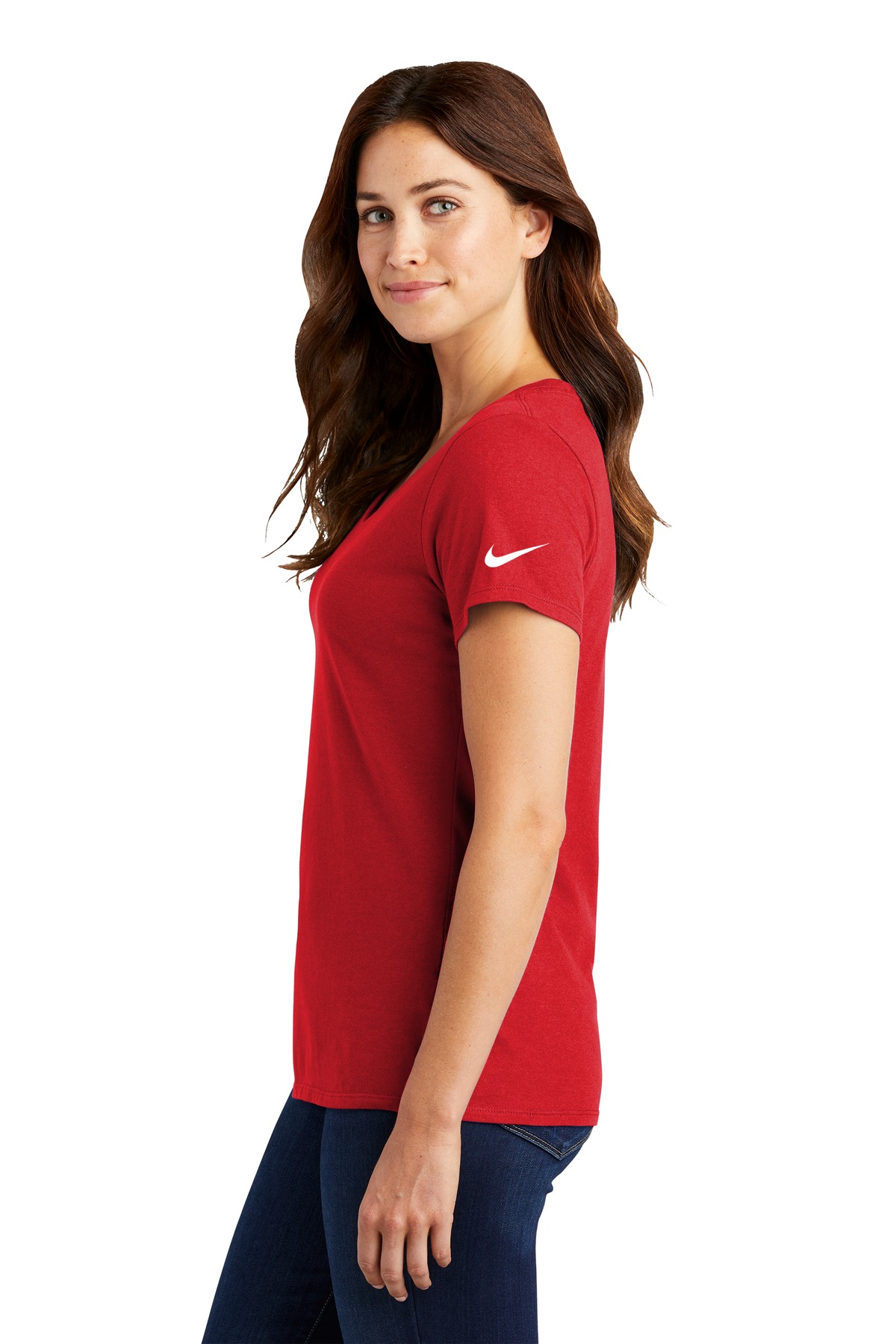 Nike Women's Dri-FIT Cotton/Poly Scoop Neck Tee. NKBQ5234 7