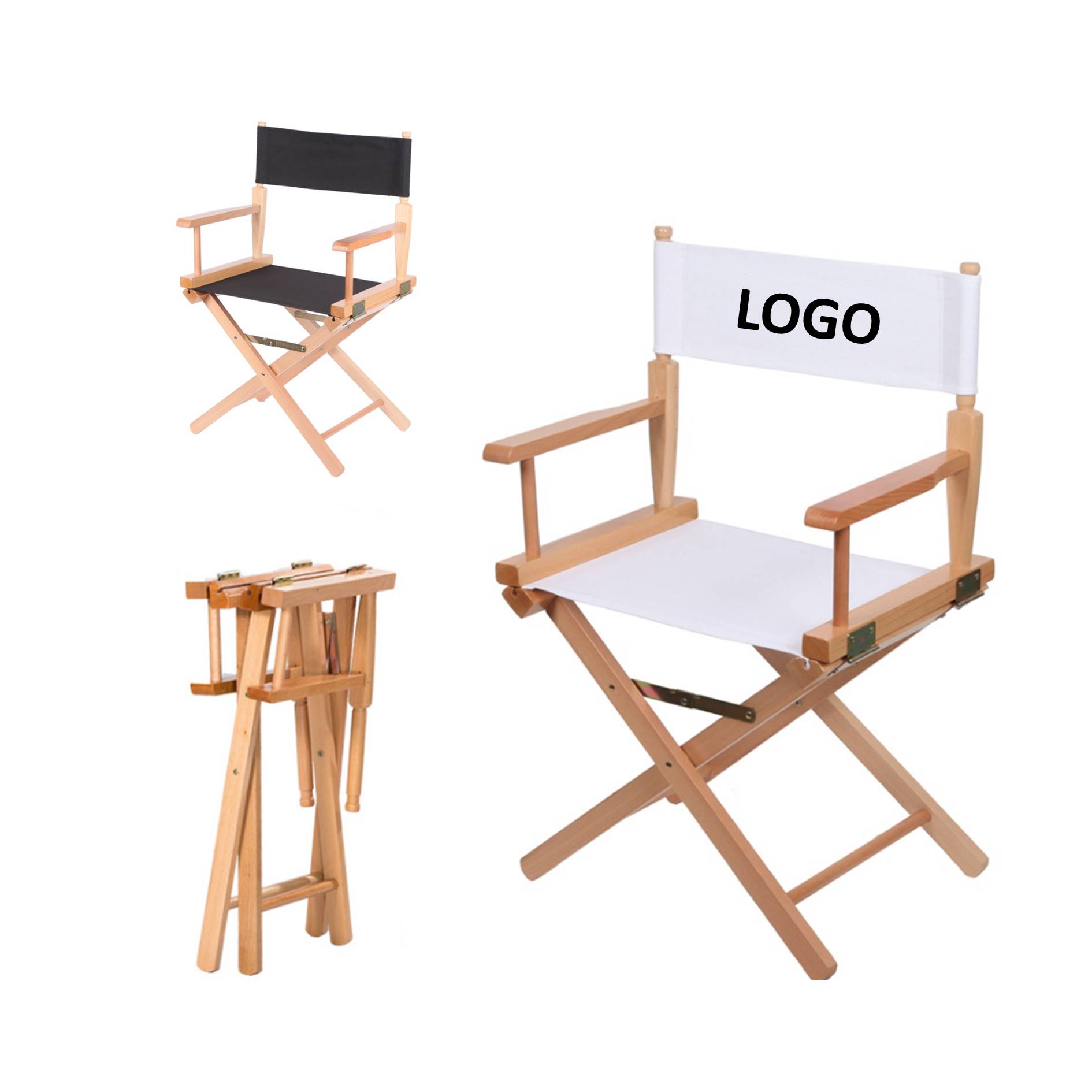 Wood Portable Director Makeup Artist Yard Chair 2
