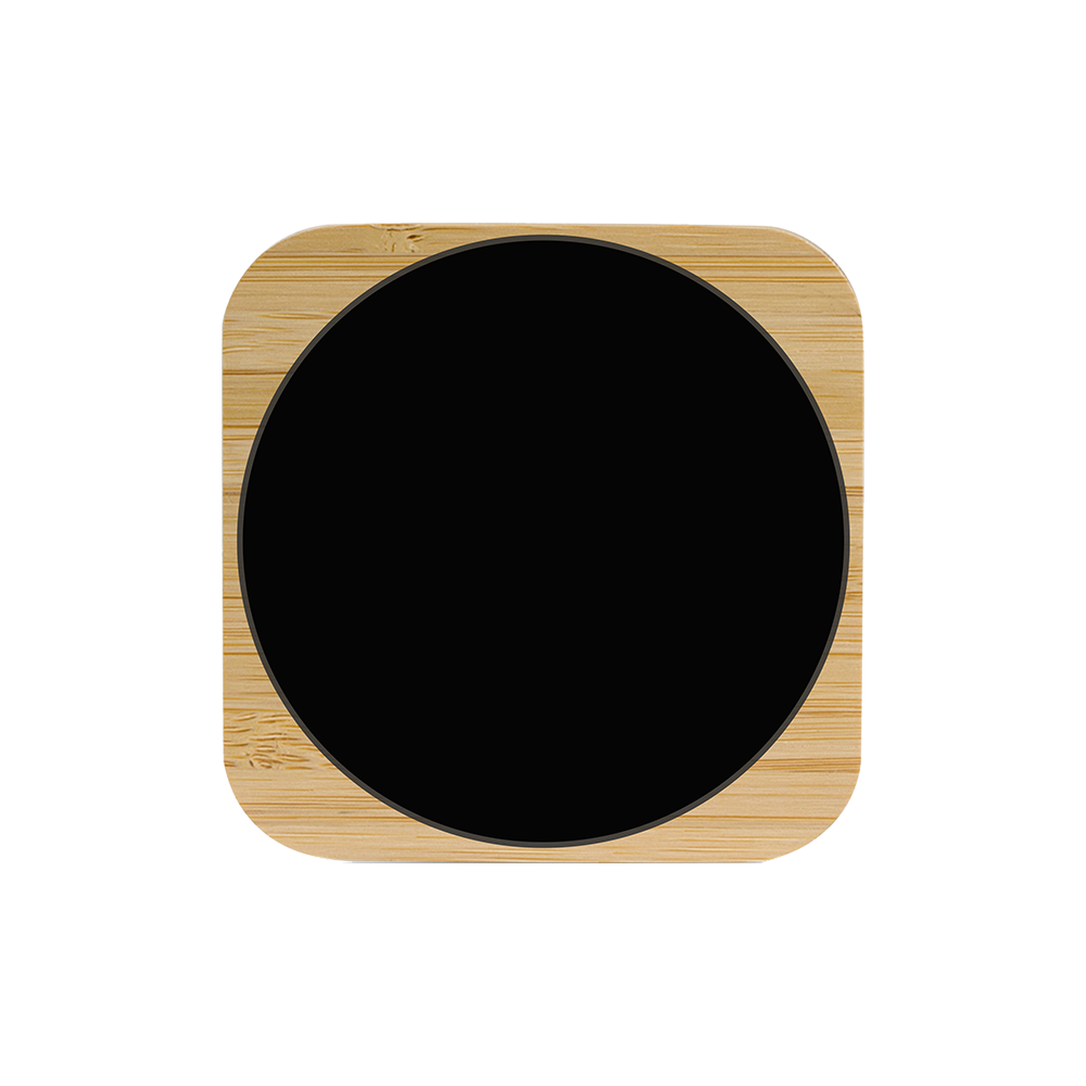 Naperville Light-up Bamboo Wireless Charger Square 15W 18