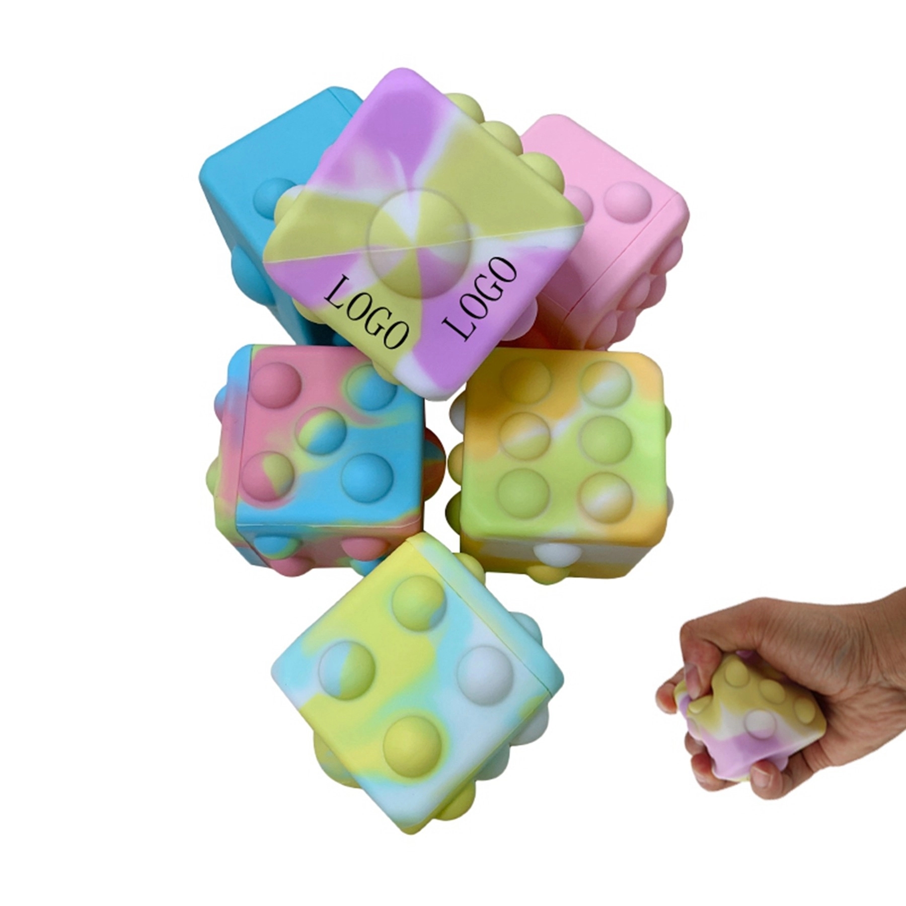 Dice Cube 3D Squeeze Ball Pop Fidget Toy 5