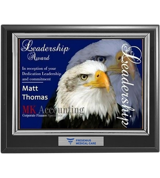Slide In Certificate Holder with Logo-Wood 2