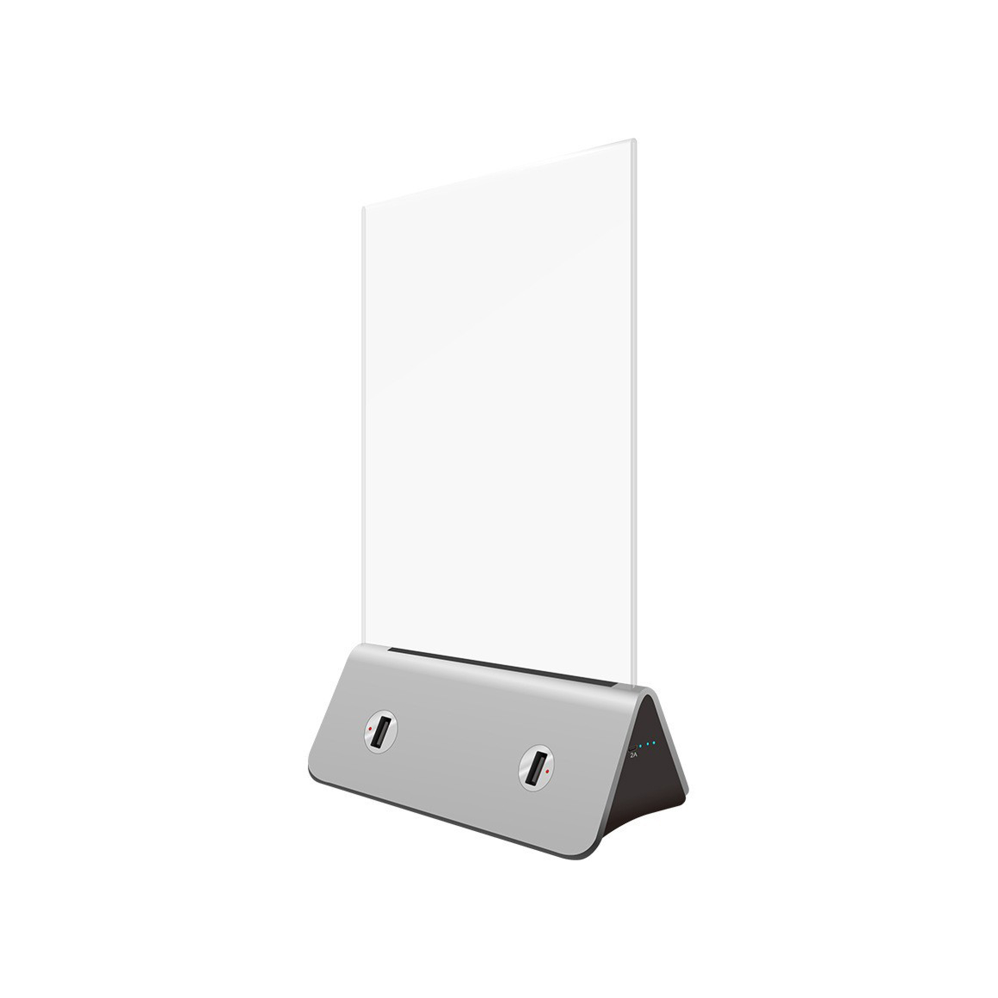 Acrylic Menu Stand With Built In Power Bank Advertising Display 4