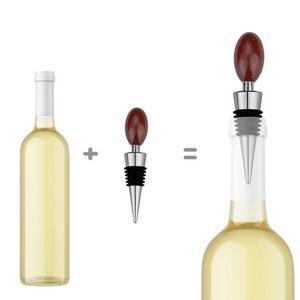 Unique Wooden Oval Shaped Wine Cork Bottle Stopper 6