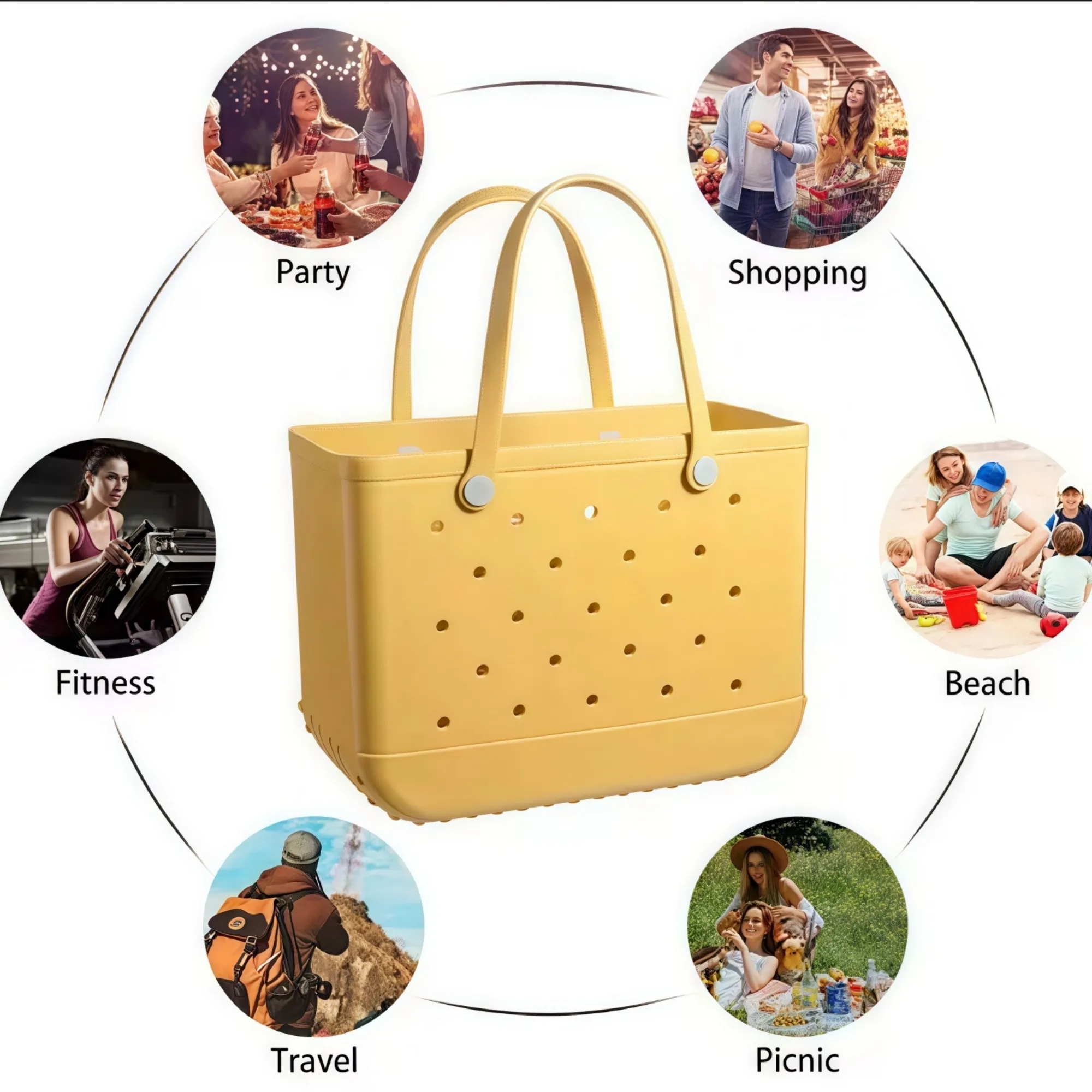 Stylish Rubber Beach Tote Bag 3