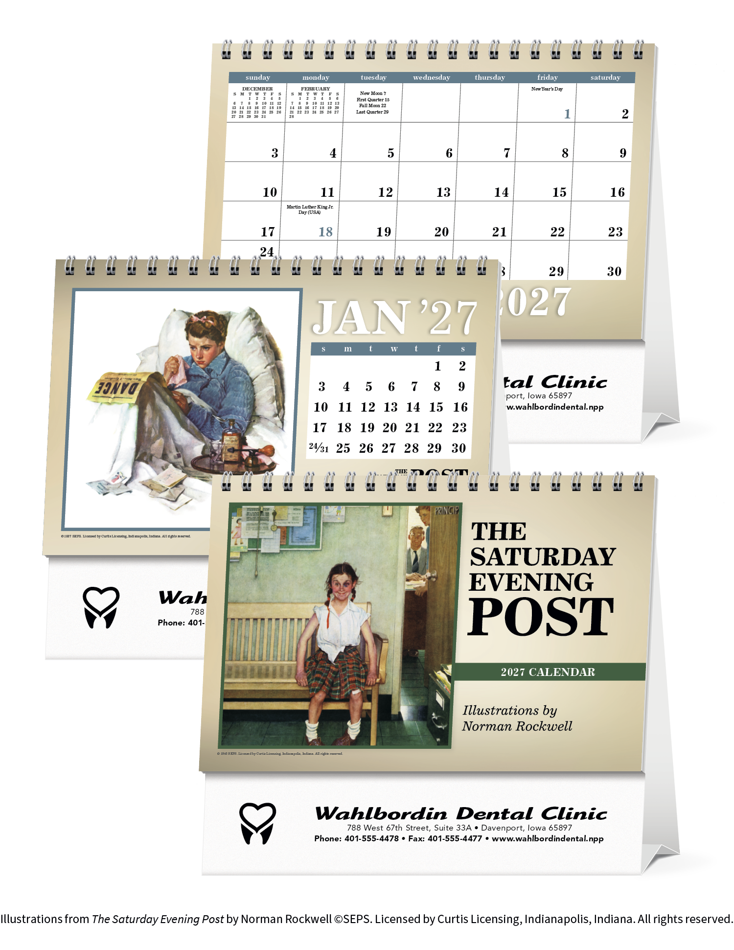 Triumph® Calendars The Saturday Evening Post Large Desk Calendar 63