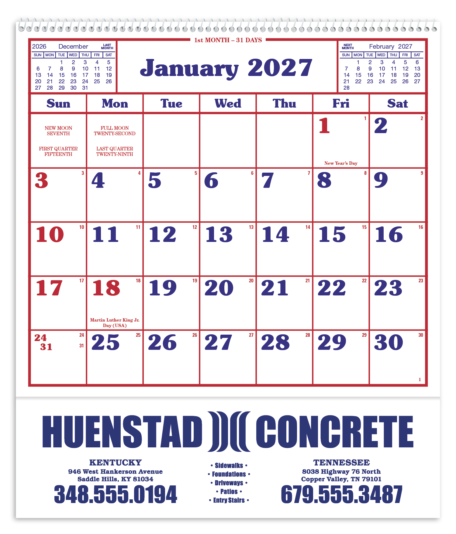 Skinner & Kennedy® Home/Office Appointment Calendar 10