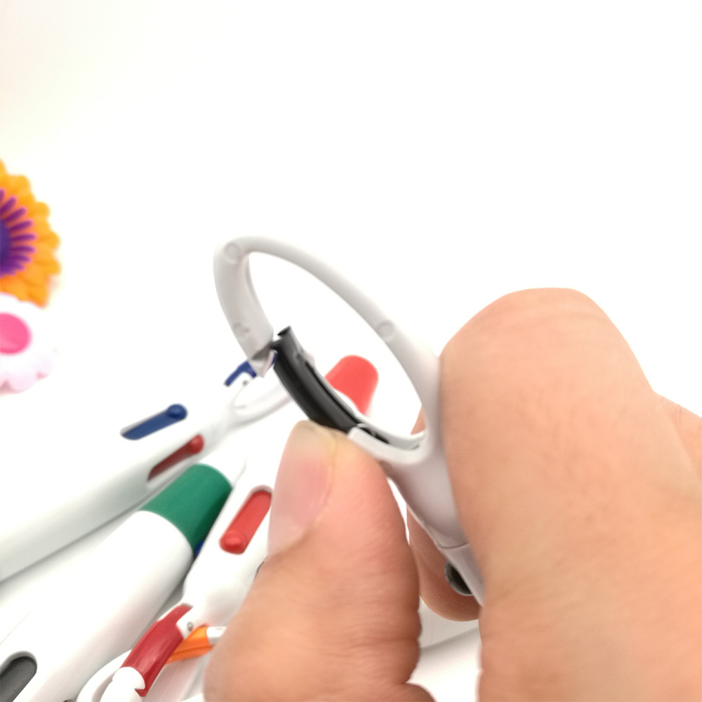 1.0mm Colorful ballpoint pen carabiner key ring 11