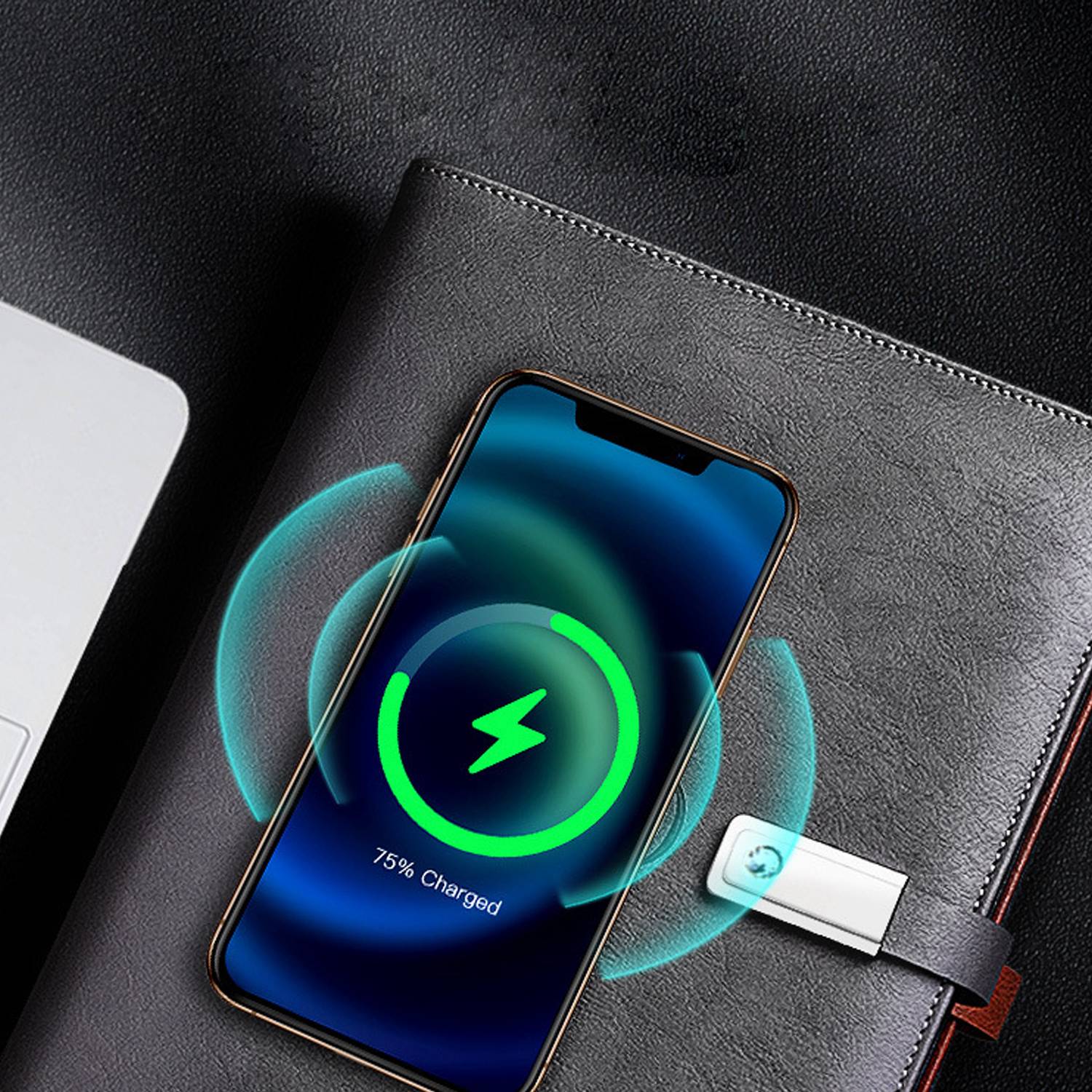 16G U Disk Business Wired Wireless Power Bank Notebook 3