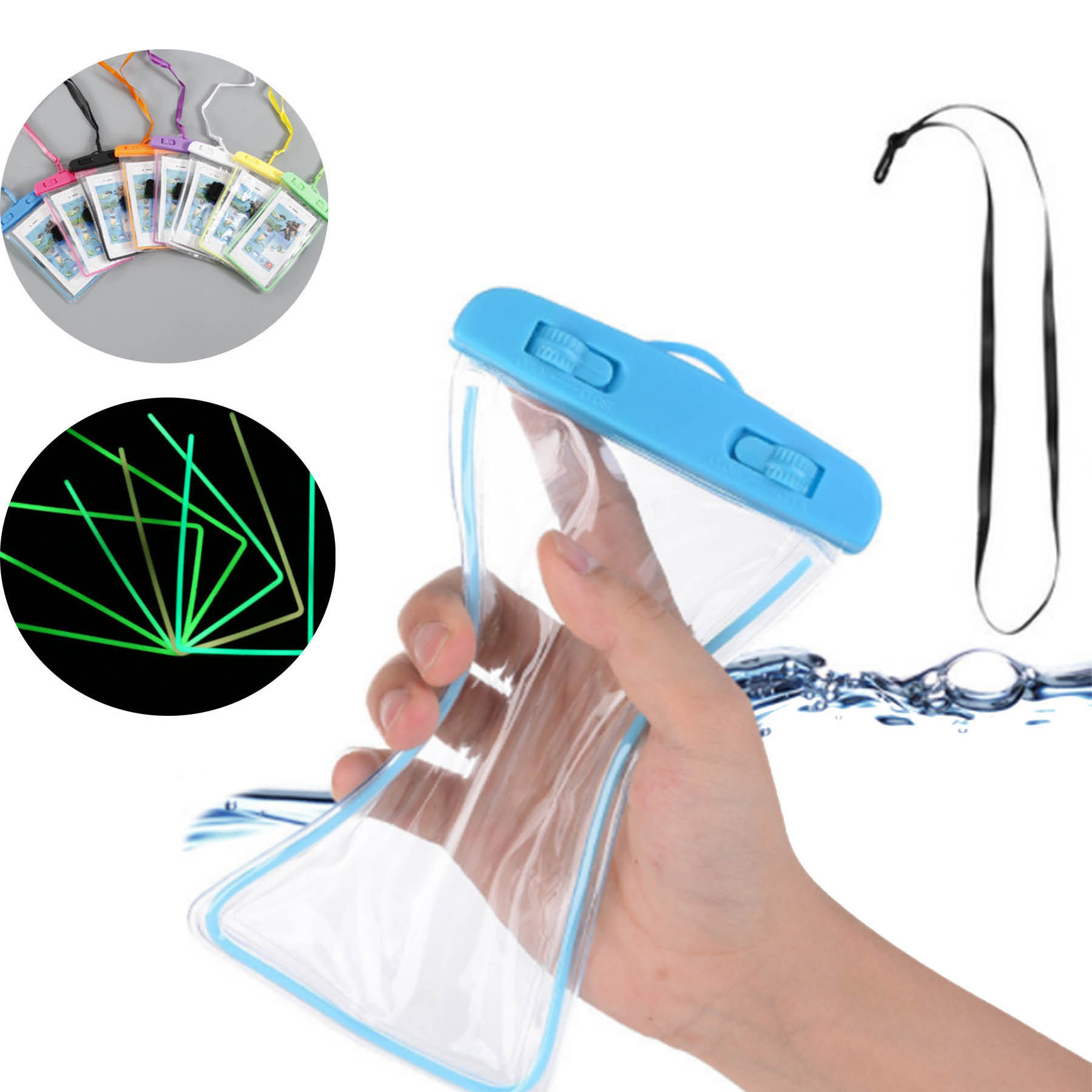 luminous Phone Waterproof Bag With Lanyard 2