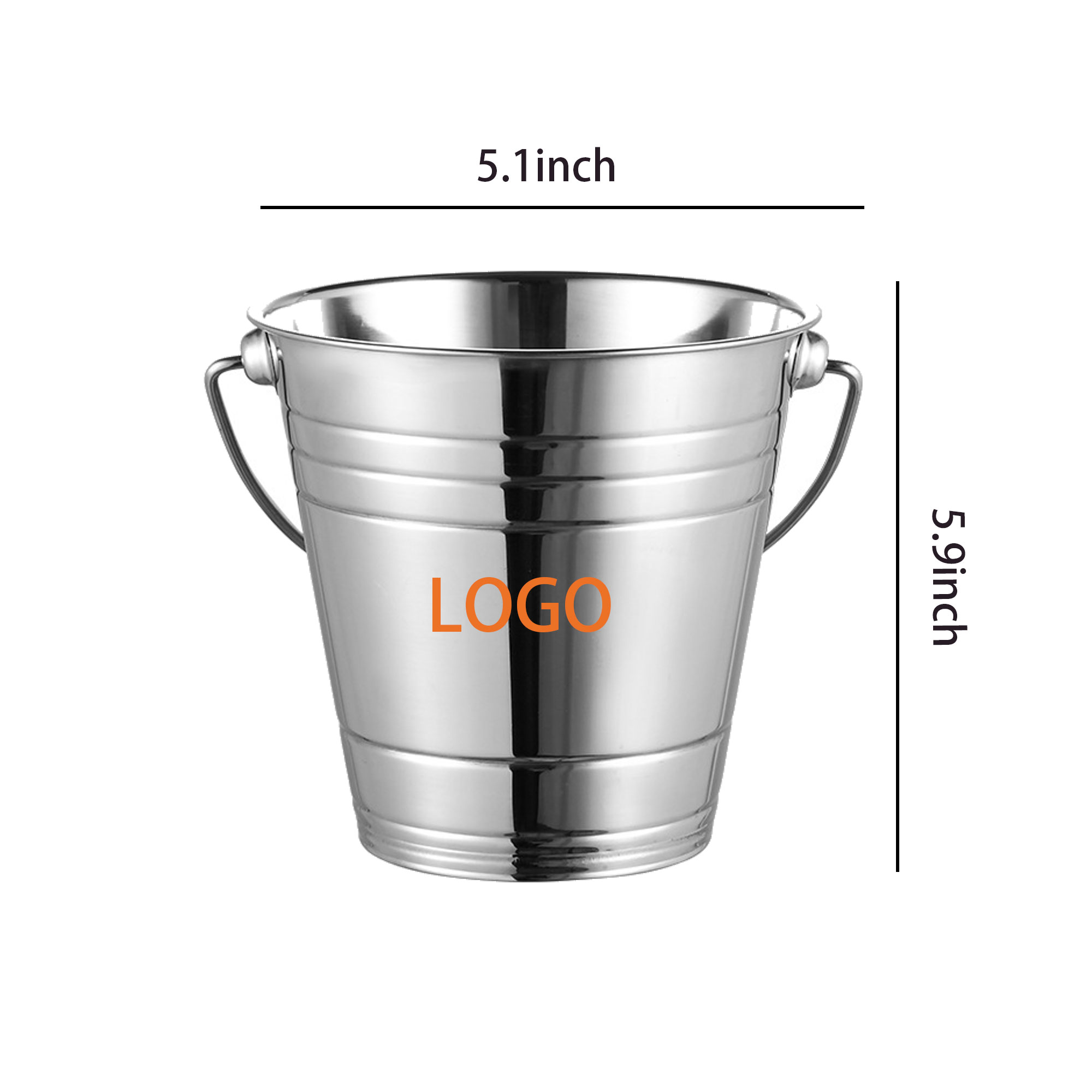 Thickened Stainless Steel Ice Bucket 2