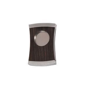 Sleek Card Shaped Cigar Cutter With Wood Finish 1