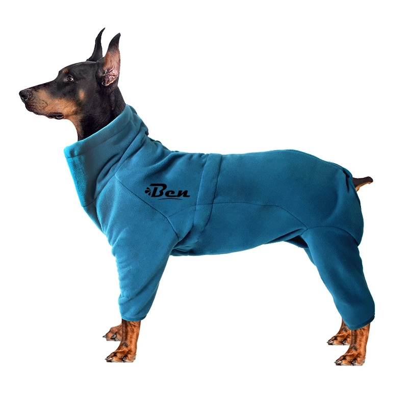 Letters Winter Pet Dog Hoodies Cotton Warm Clothes 2