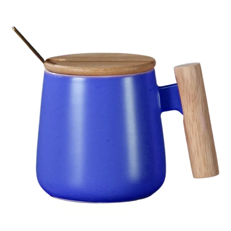 13 Oz Ceramic Mug With Lid And Spoon 7