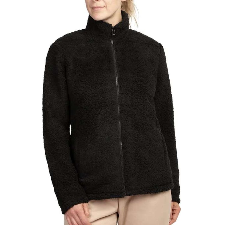 Women's Sherpa Jackets Black Large 1