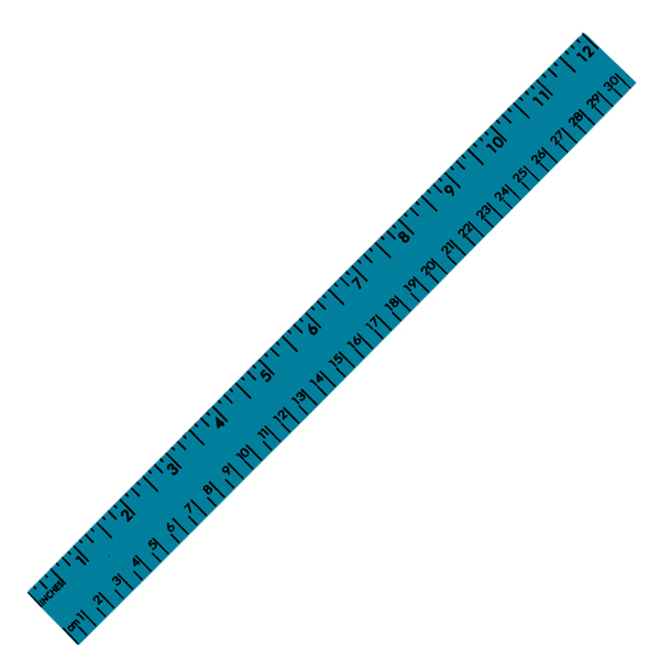 12" Enamel Wood Ruler - English & Metric Scale 9